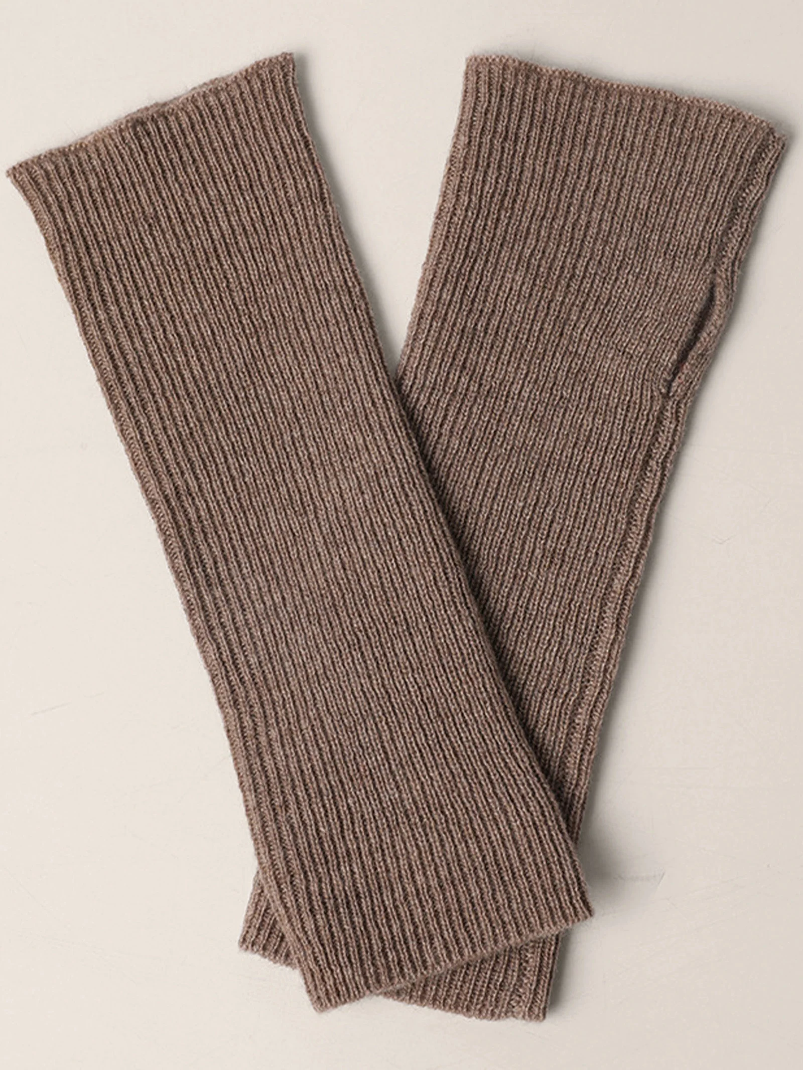 100% Cashmere Fingerless Knit Gloves - Image 4