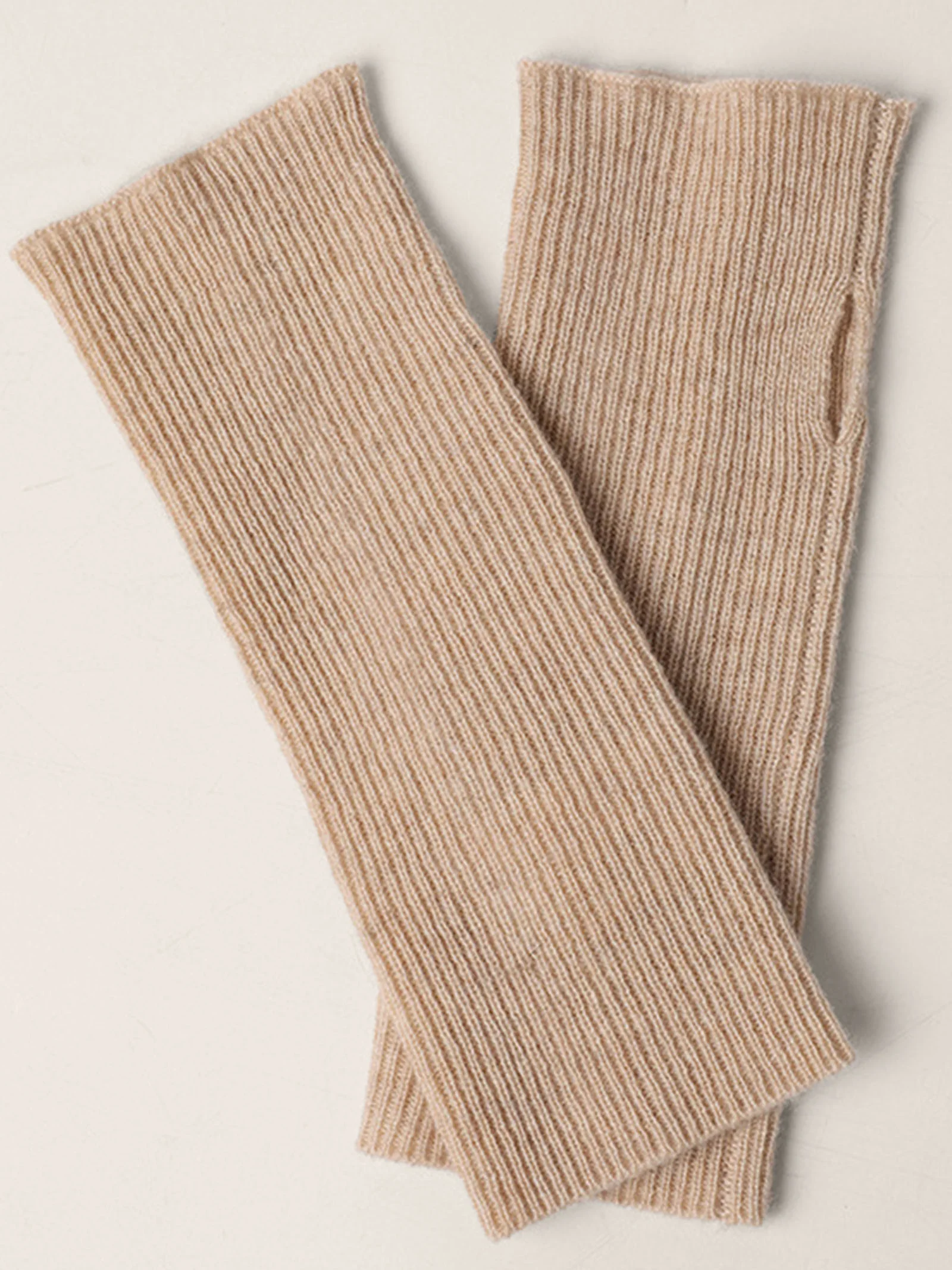 100% Cashmere Fingerless Knit Gloves - Image 5