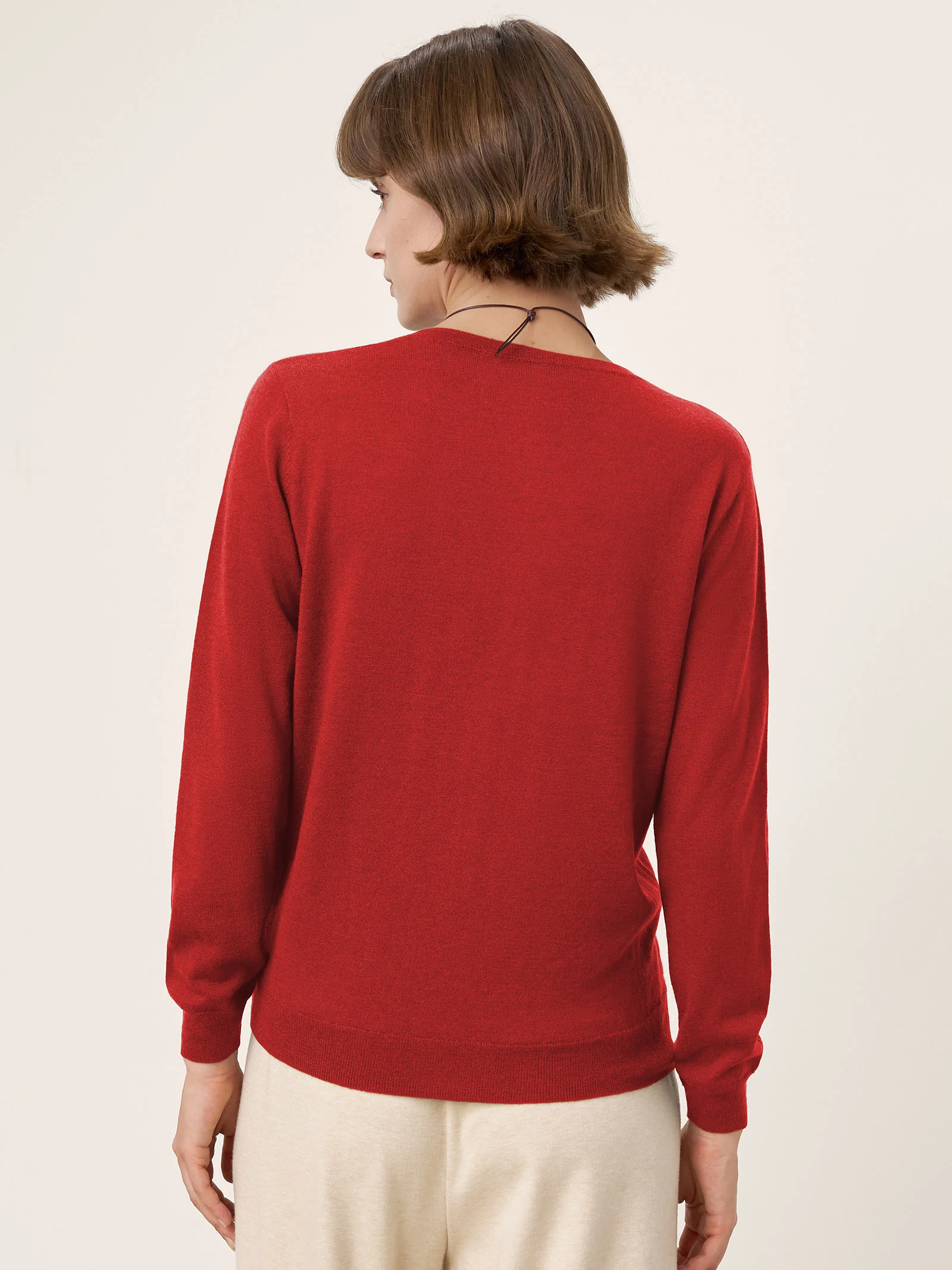 100% Extra-Fine Merino Wool Essential Crew Neck Knit Sweater BRIDGET - Image 26