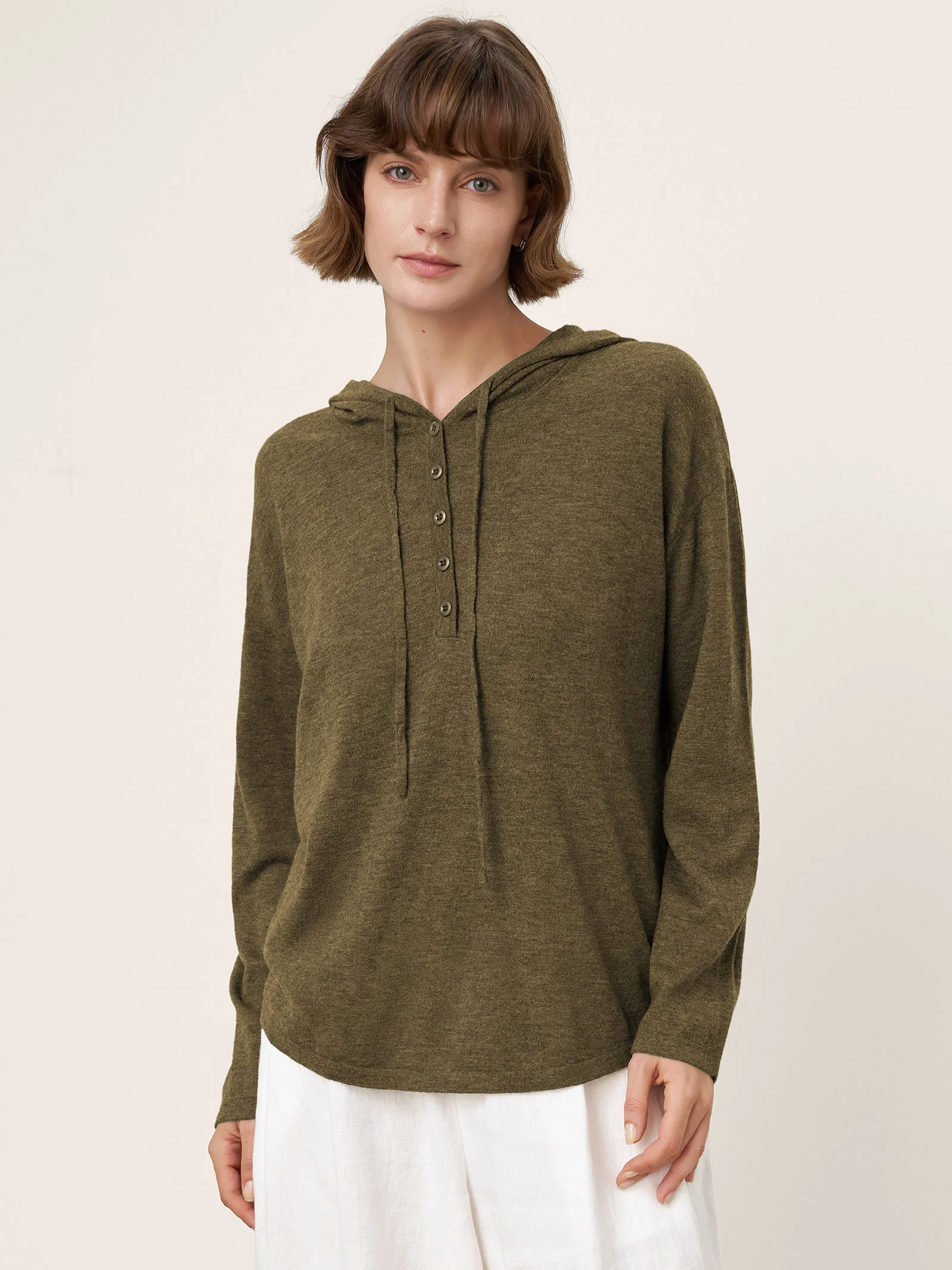100% Extra-Fine Merino Wool Knit Hooded Sweatshirt SIA - Image 13