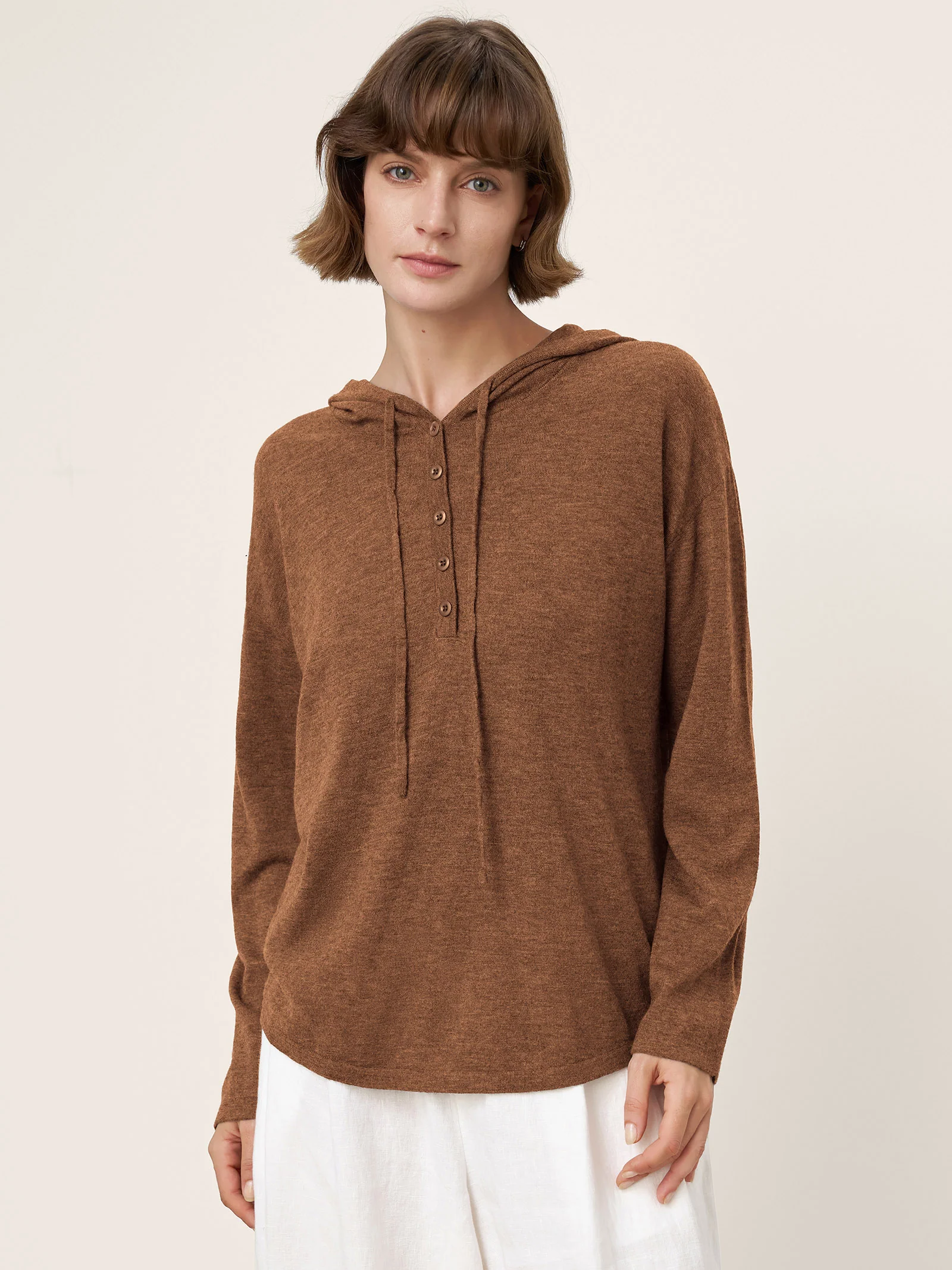 100% Extra-Fine Merino Wool Knit Hooded Sweatshirt SIA - Image 19