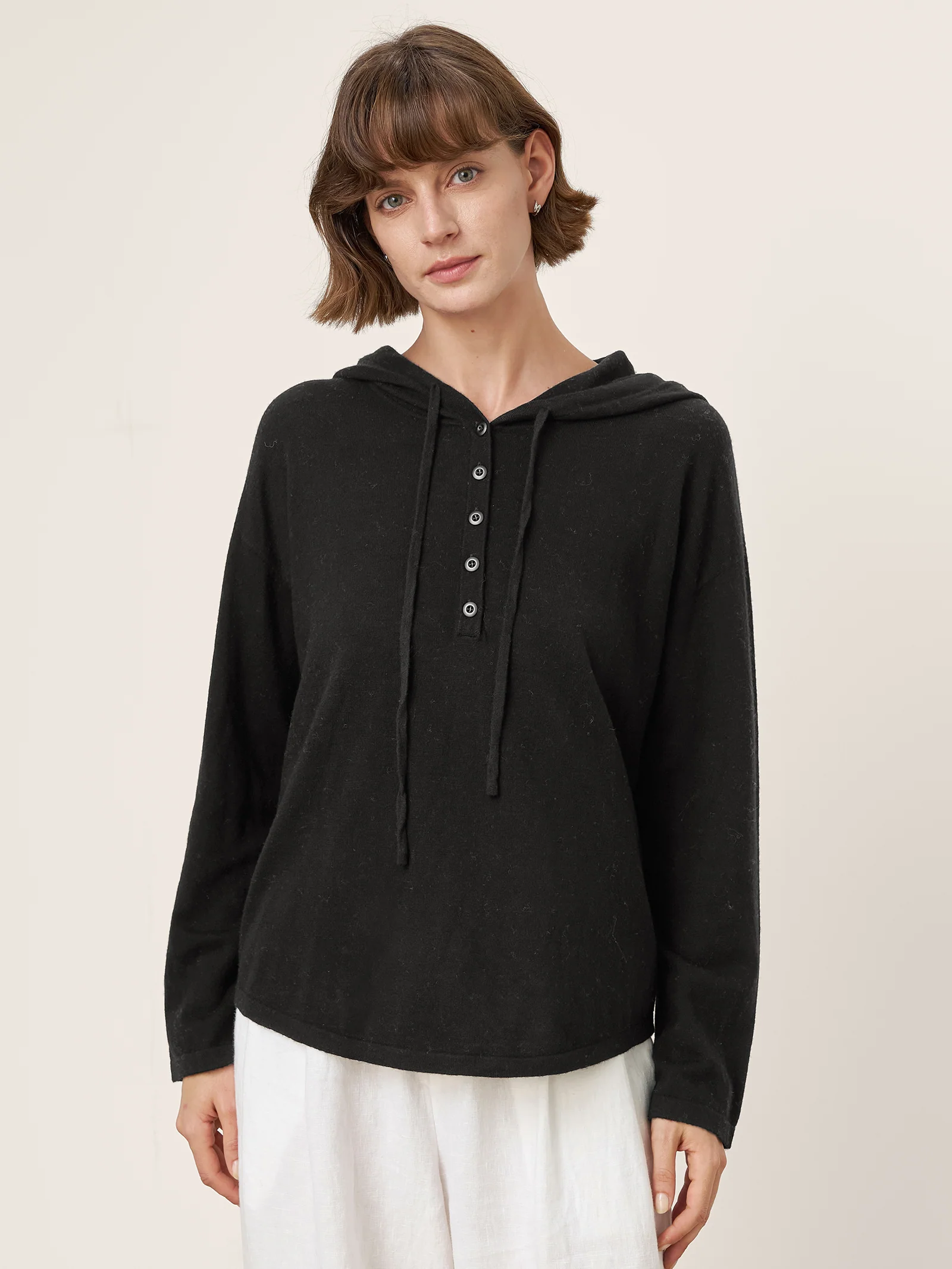 100% Extra-Fine Merino Wool Knit Hooded Sweatshirt SIA - Image 7