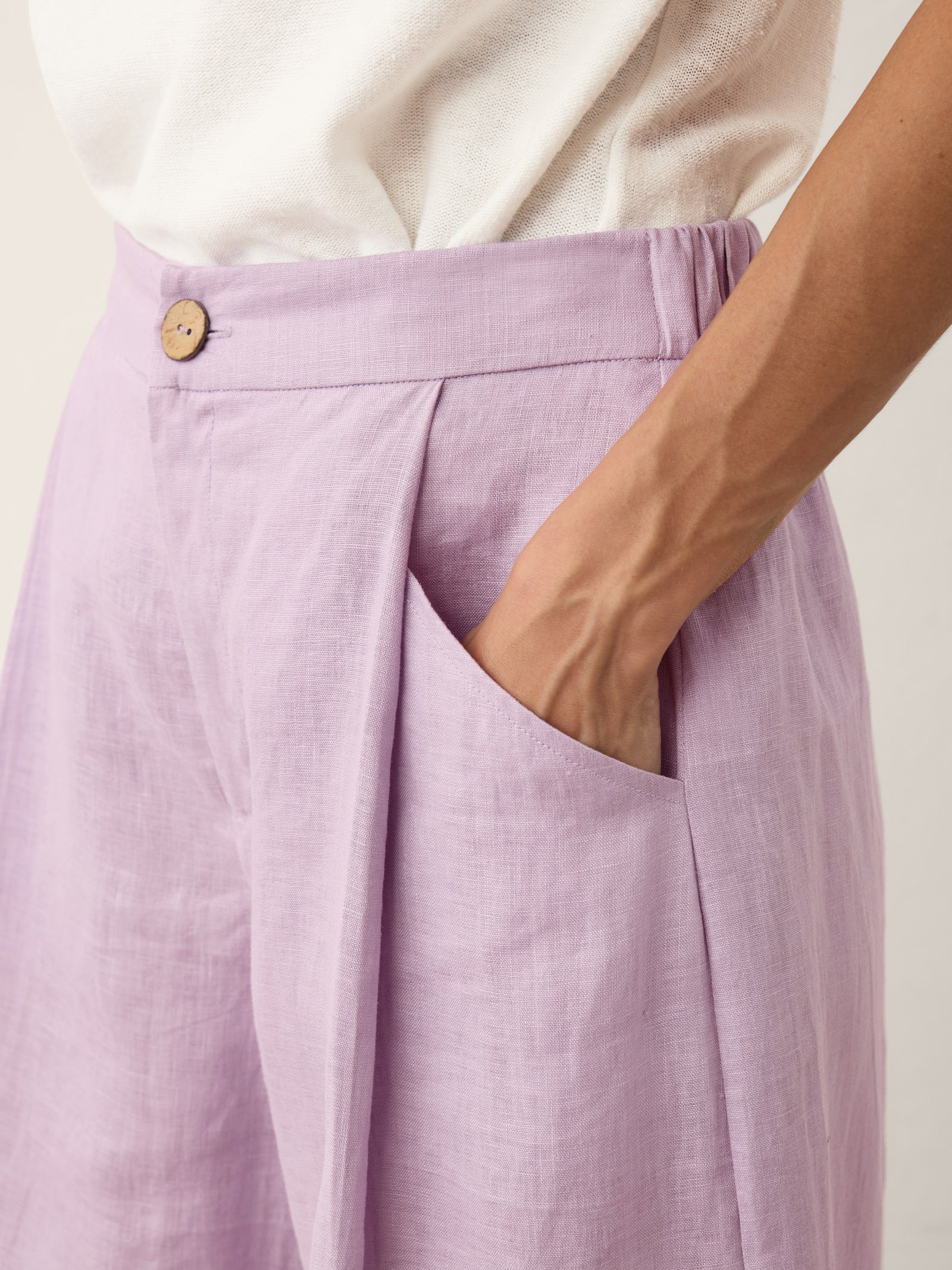 100% Linen A-Line Bermuda Shorts RAVENNA - Image 6