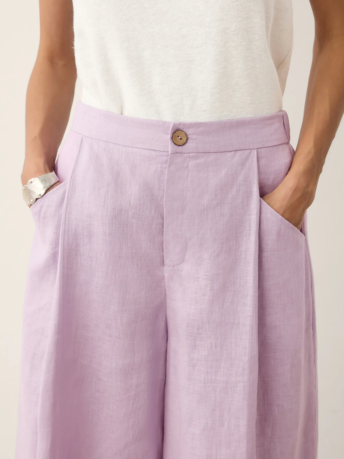 100% Linen A-Line Bermuda Shorts RAVENNA - Image 7