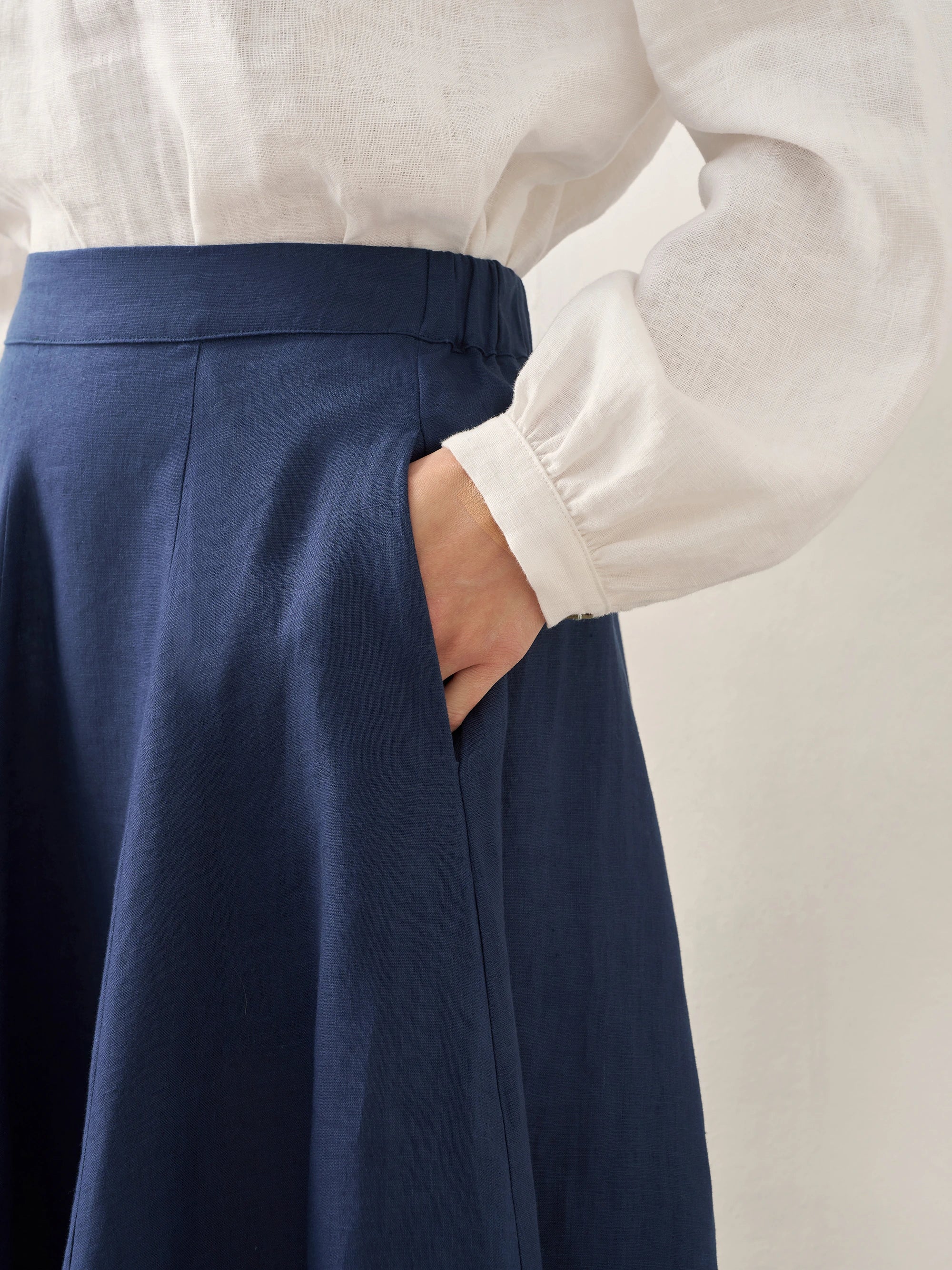 100% Linen A-Line Skirt JEMMA - Image 8