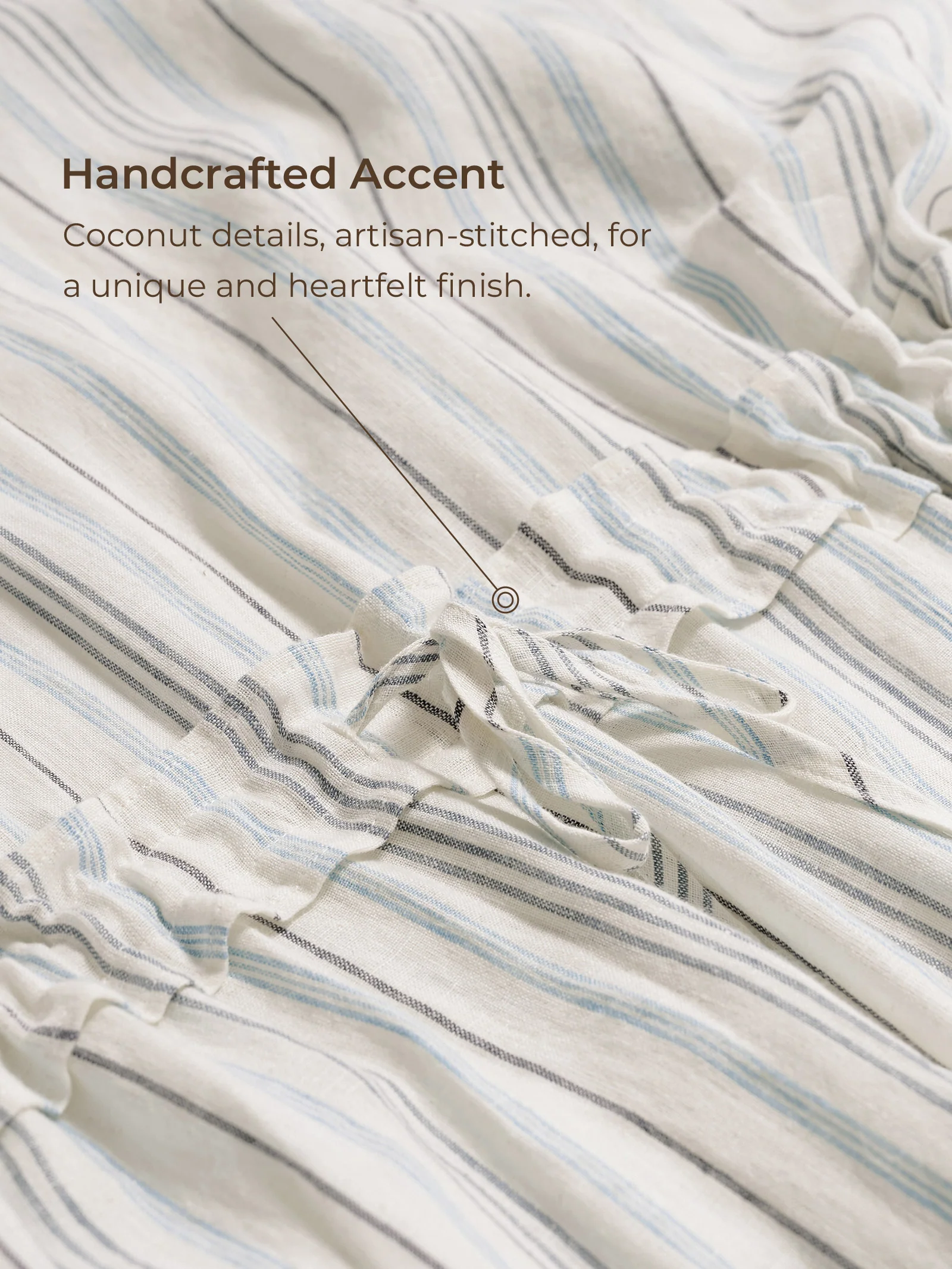 100% Linen Back-Tied Waist Maxi Dress HANA - Image 4