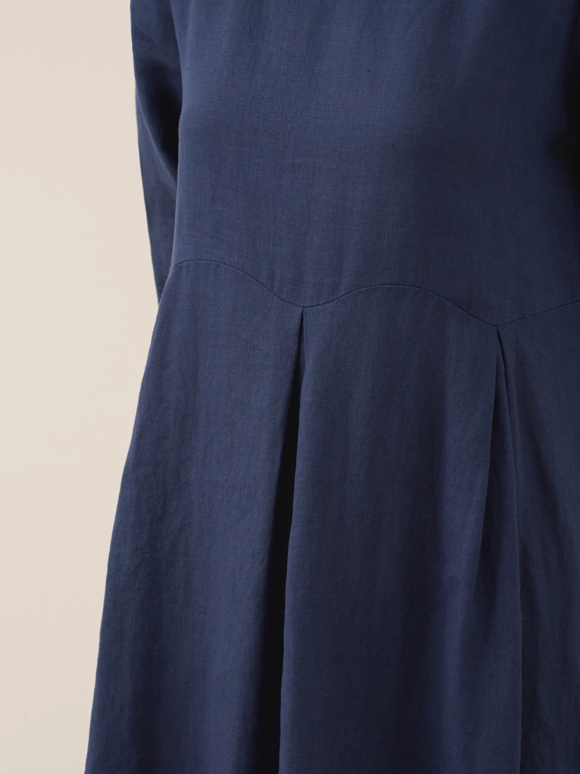 100% Linen Bateau Neck Pleated Maxi Dress ABIGAIL - Image 29