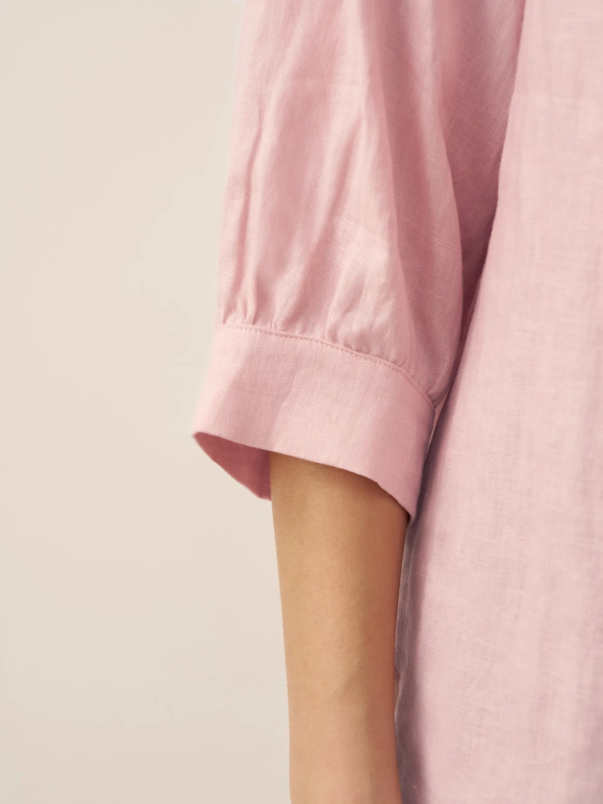 100% Linen Button-Front Drop Shoulder Shirt EASTER - Image 18