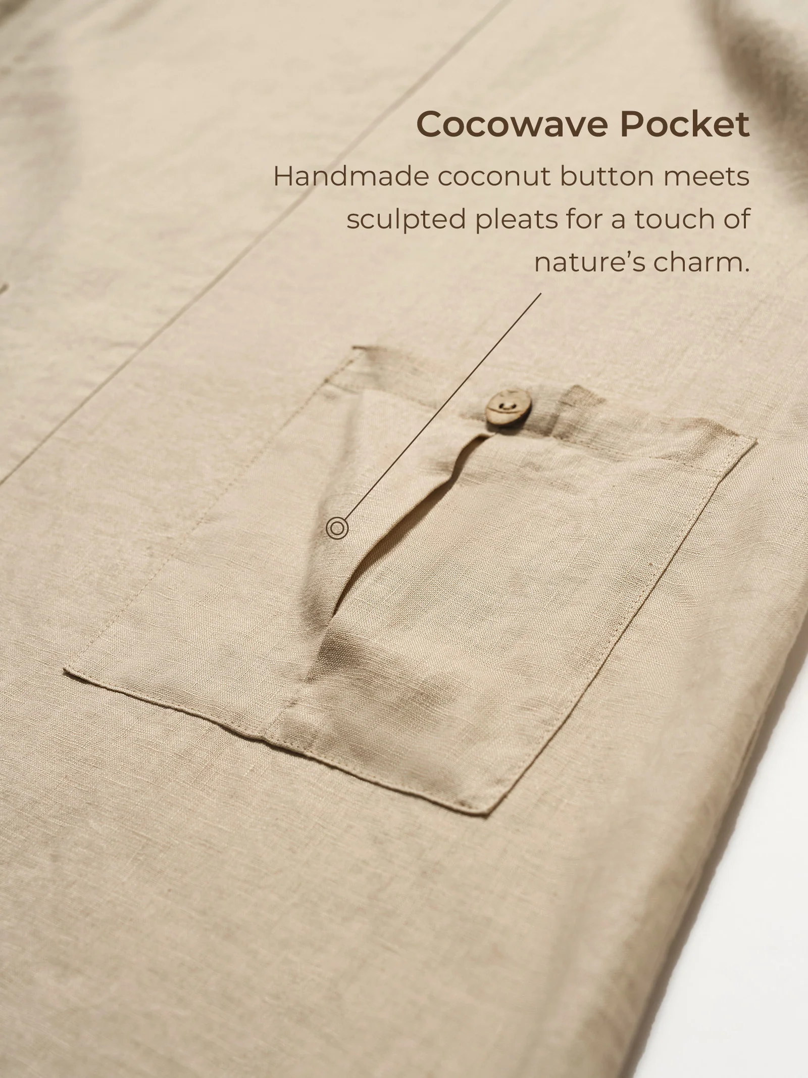100% Linen Button Front V-Neck Midi Dress NOA - Image 7