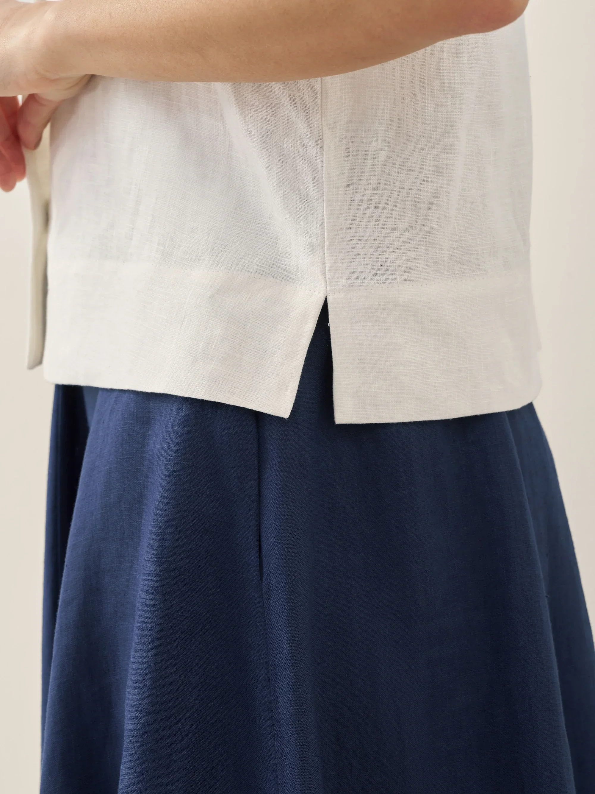 100% Linen Button-Up Short Sleeve Shirt ORENDA - Image 10