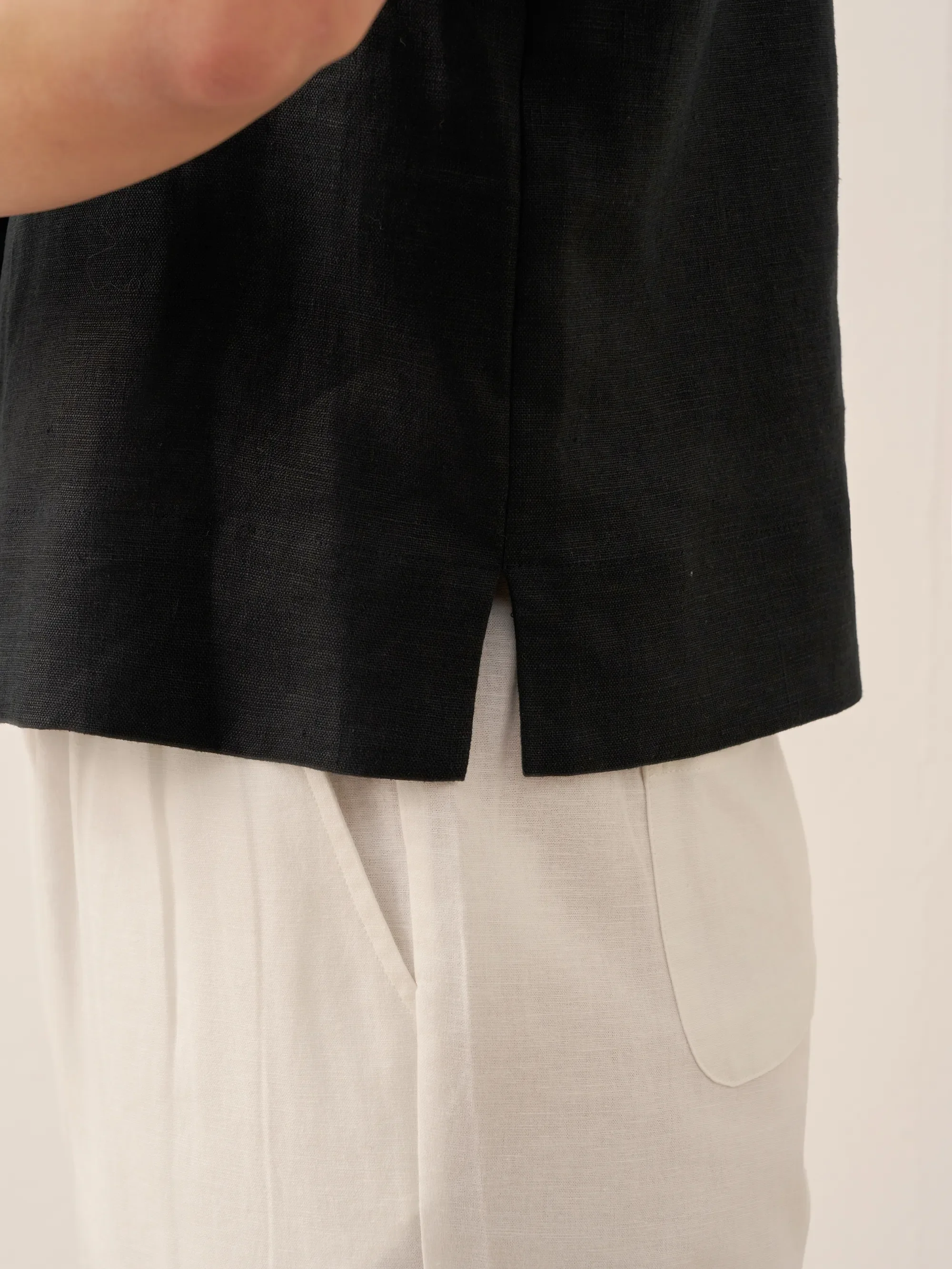 100% Linen Button-Up Short Sleeve Shirt ORENDA - Image 17