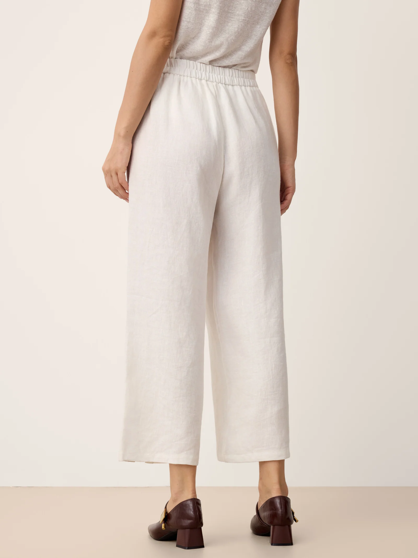 100% Linen Buttoned Split-Hem Pants ALINA - Image 6