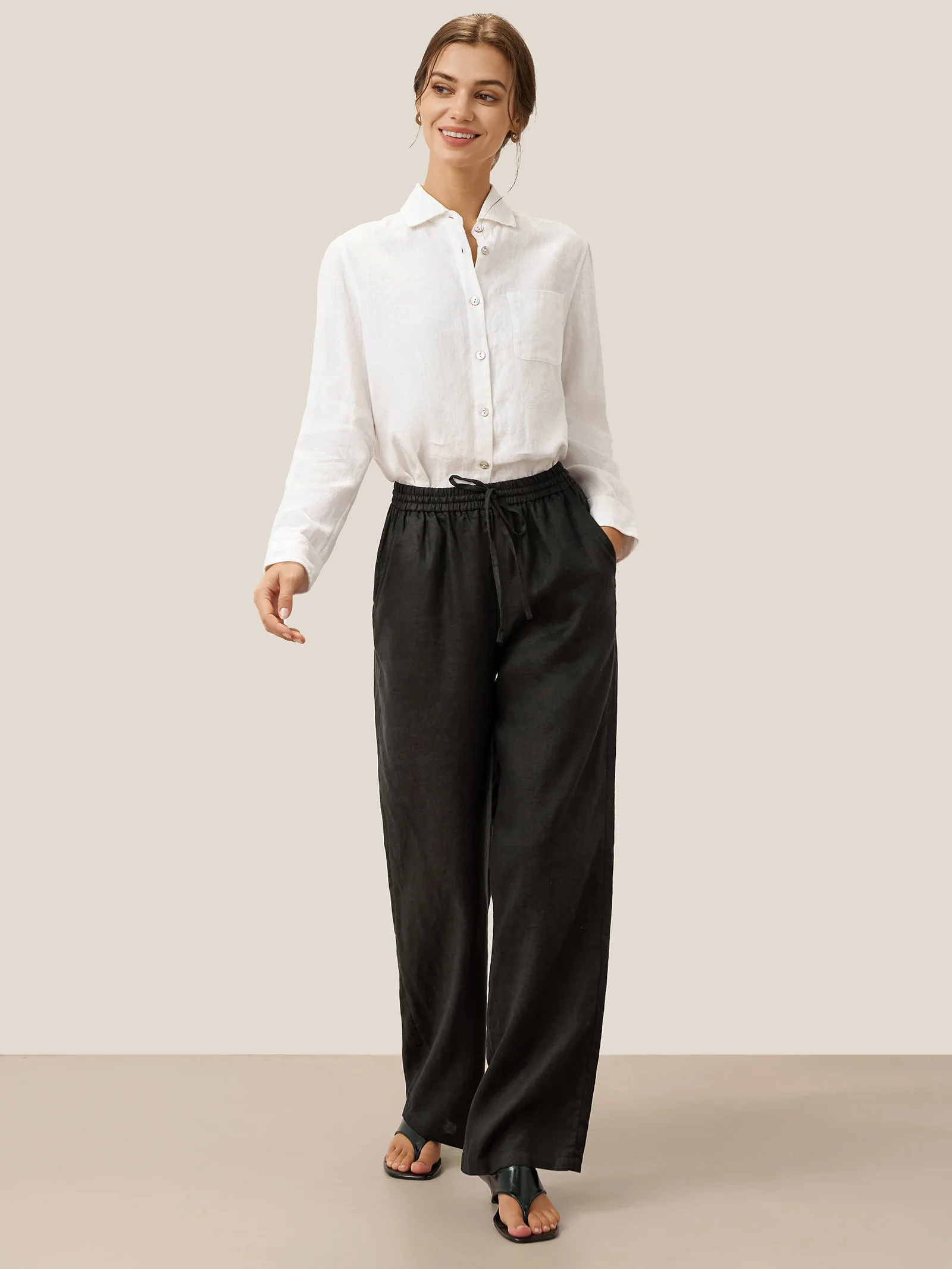 100% Linen Classic Pants LYON - Image 20