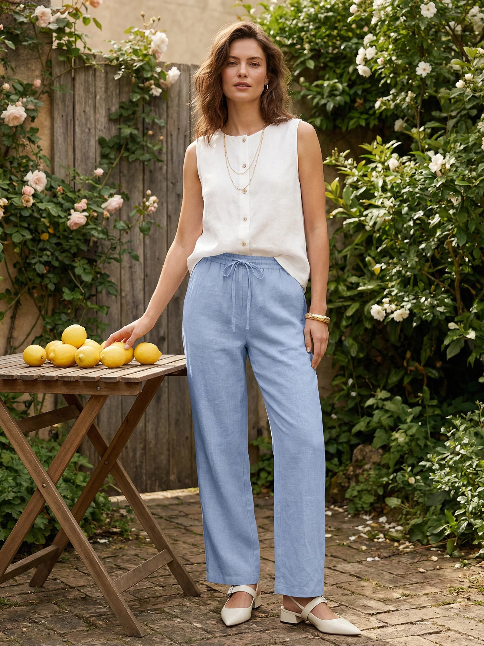 100% Linen Classic Pants LYON - Image 24