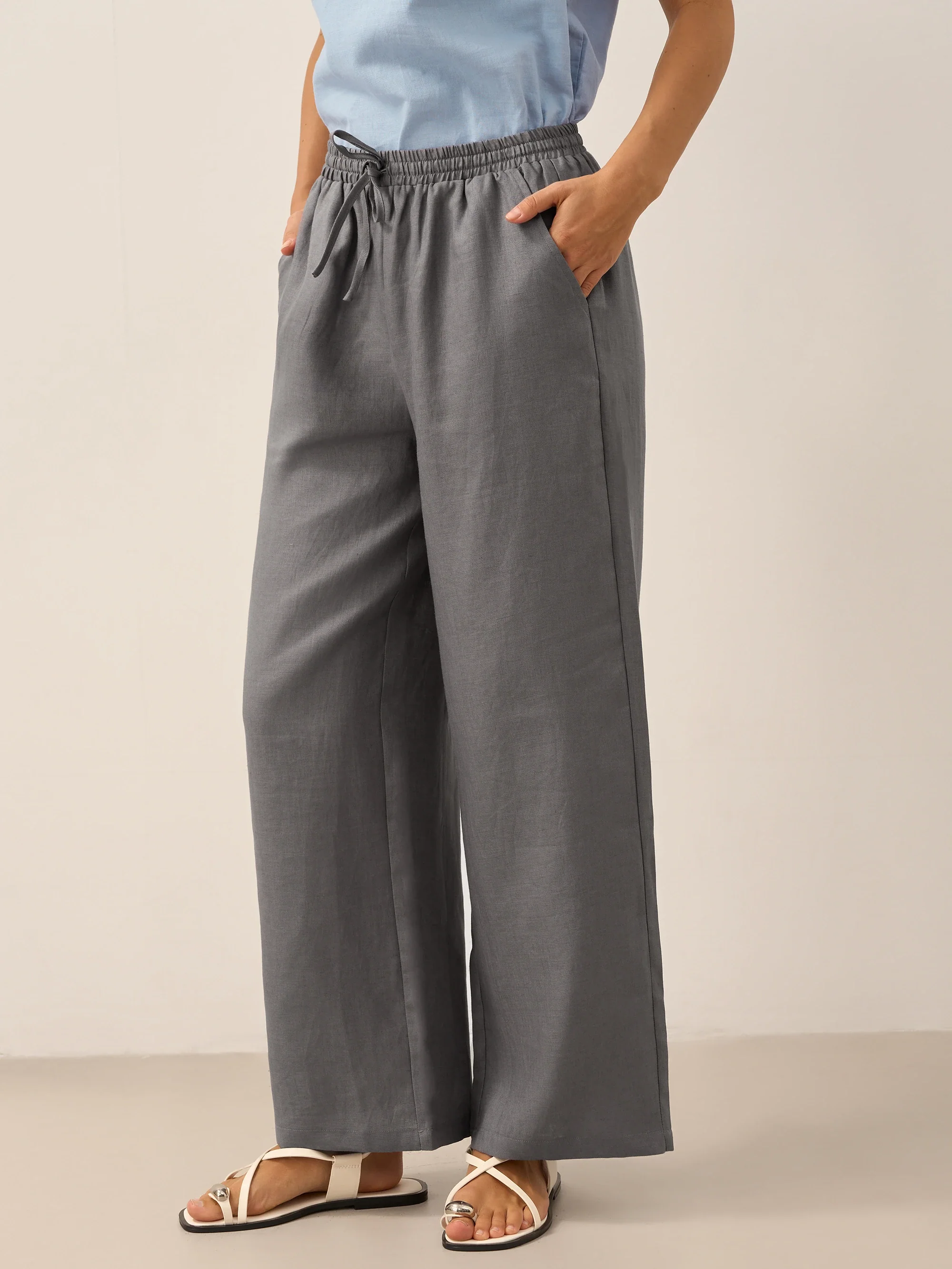 100% Linen Classic Pants LYON - Image 43