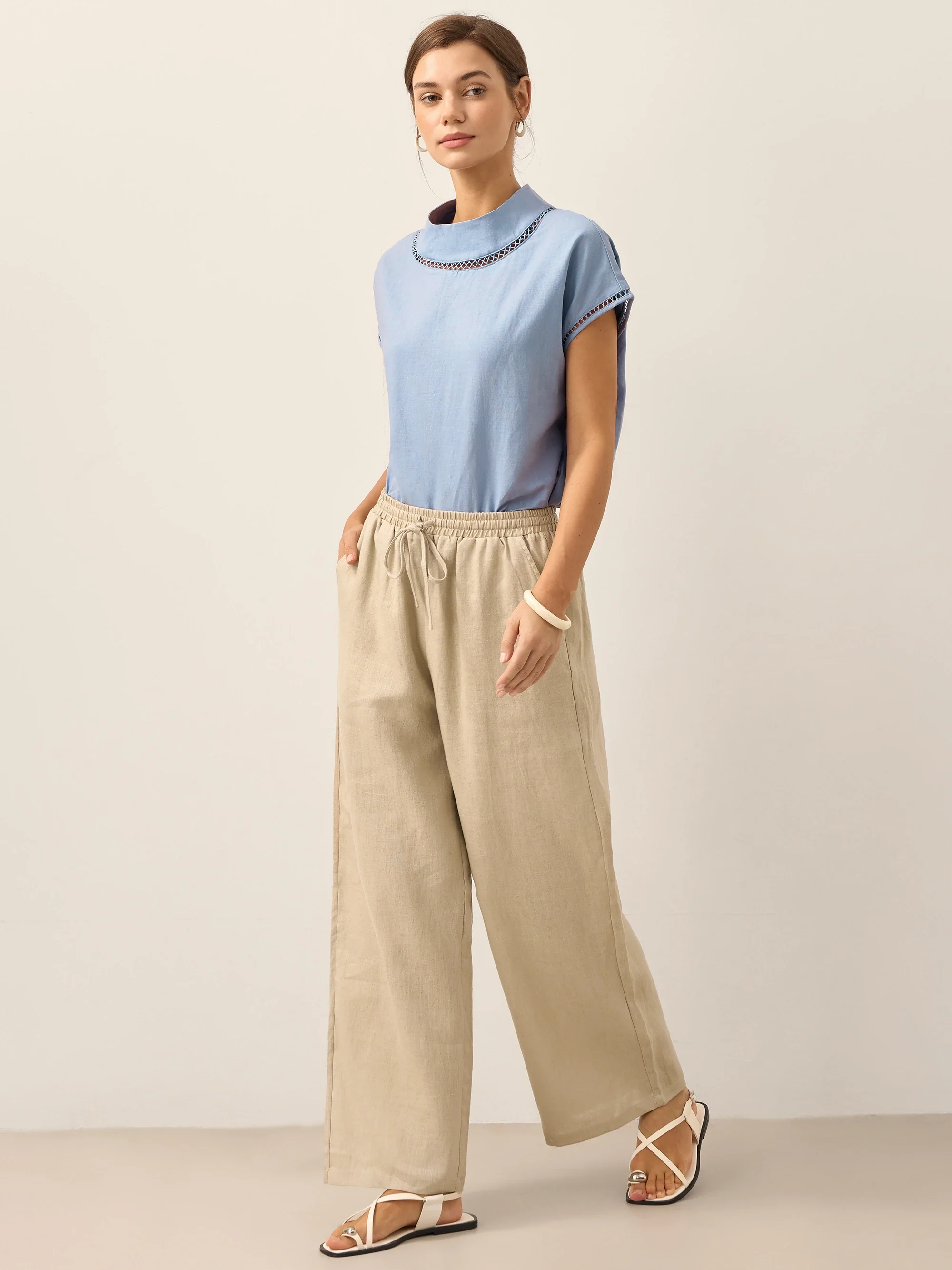 100% Linen Classic Pants LYON - Image 37