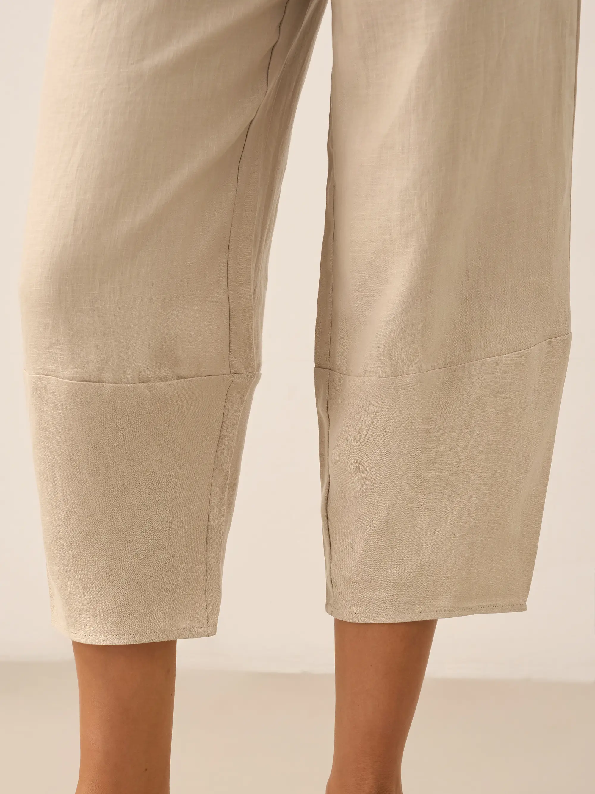100% Linen Crop Pants RORY - Image 13