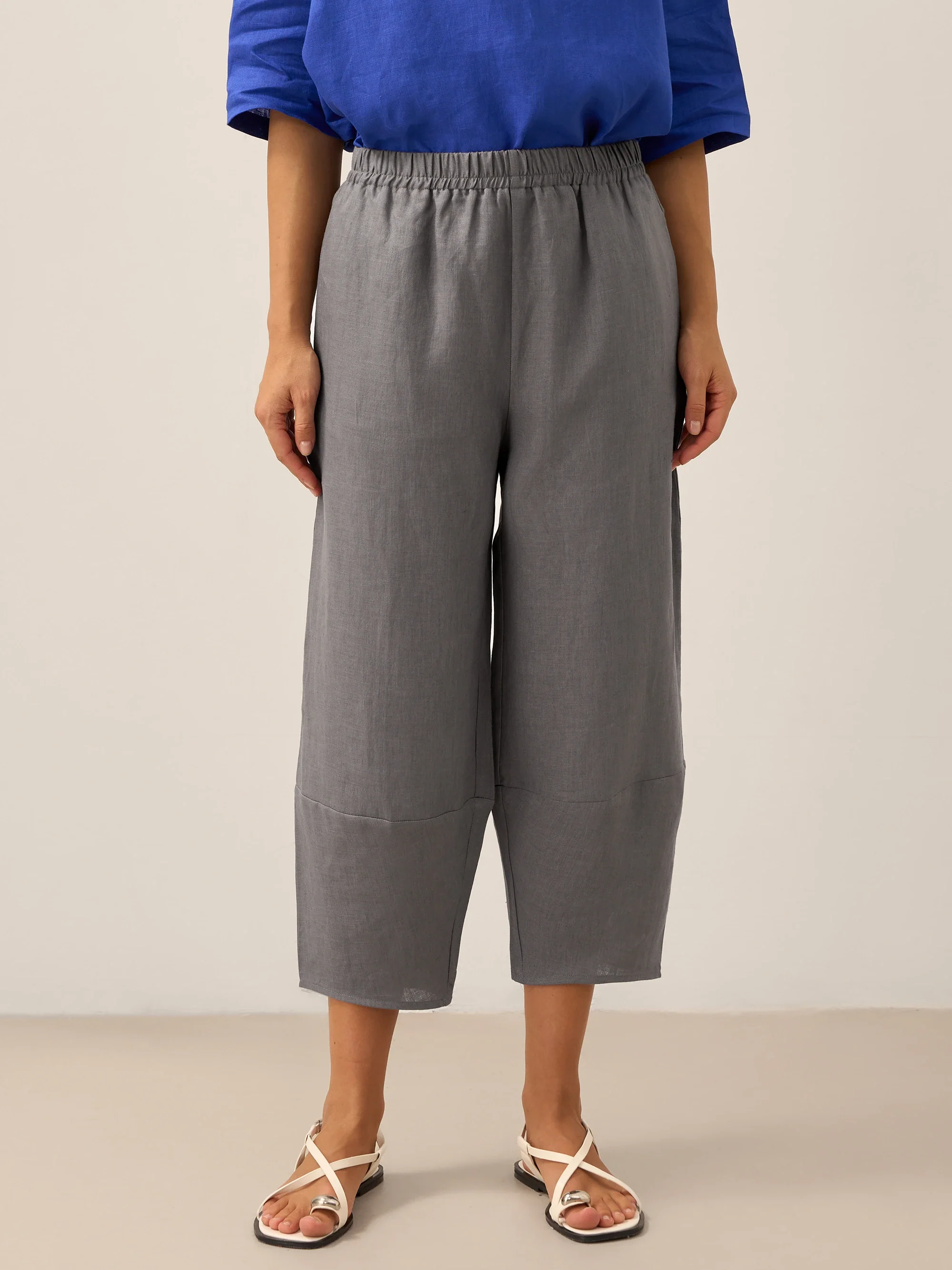 100% Linen Crop Pants RORY - Image 14