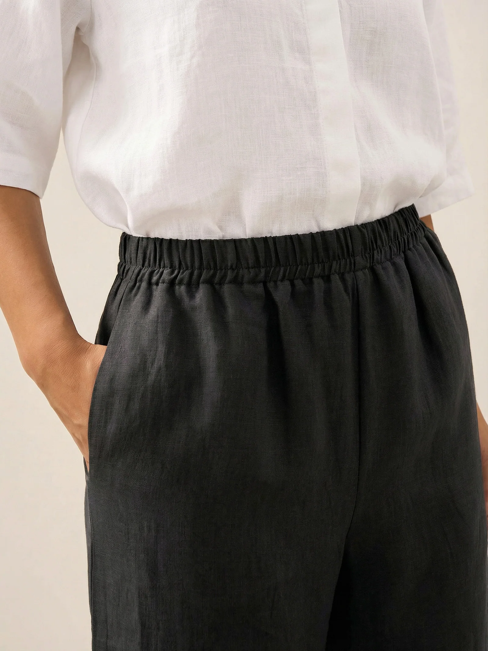 100% Linen Crop Pants RORY - Image 3
