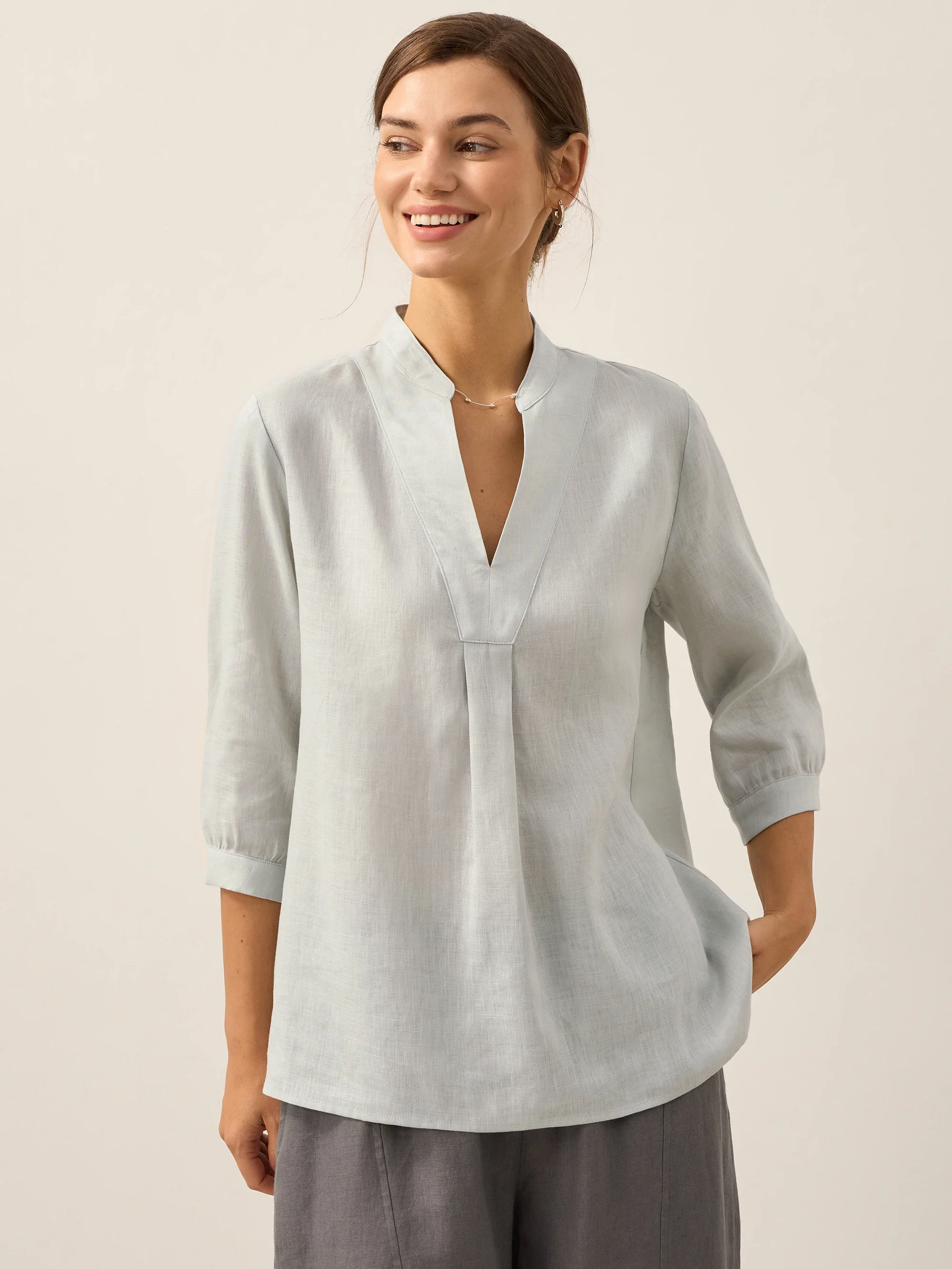 100% Linen Dress Shirt JOANNA - Image 33
