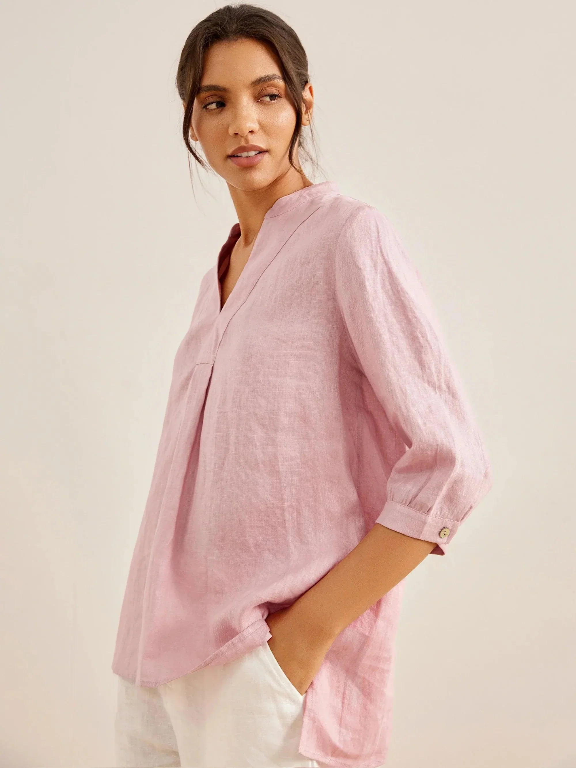 100% Linen Dress Shirt JOANNA - Image 4