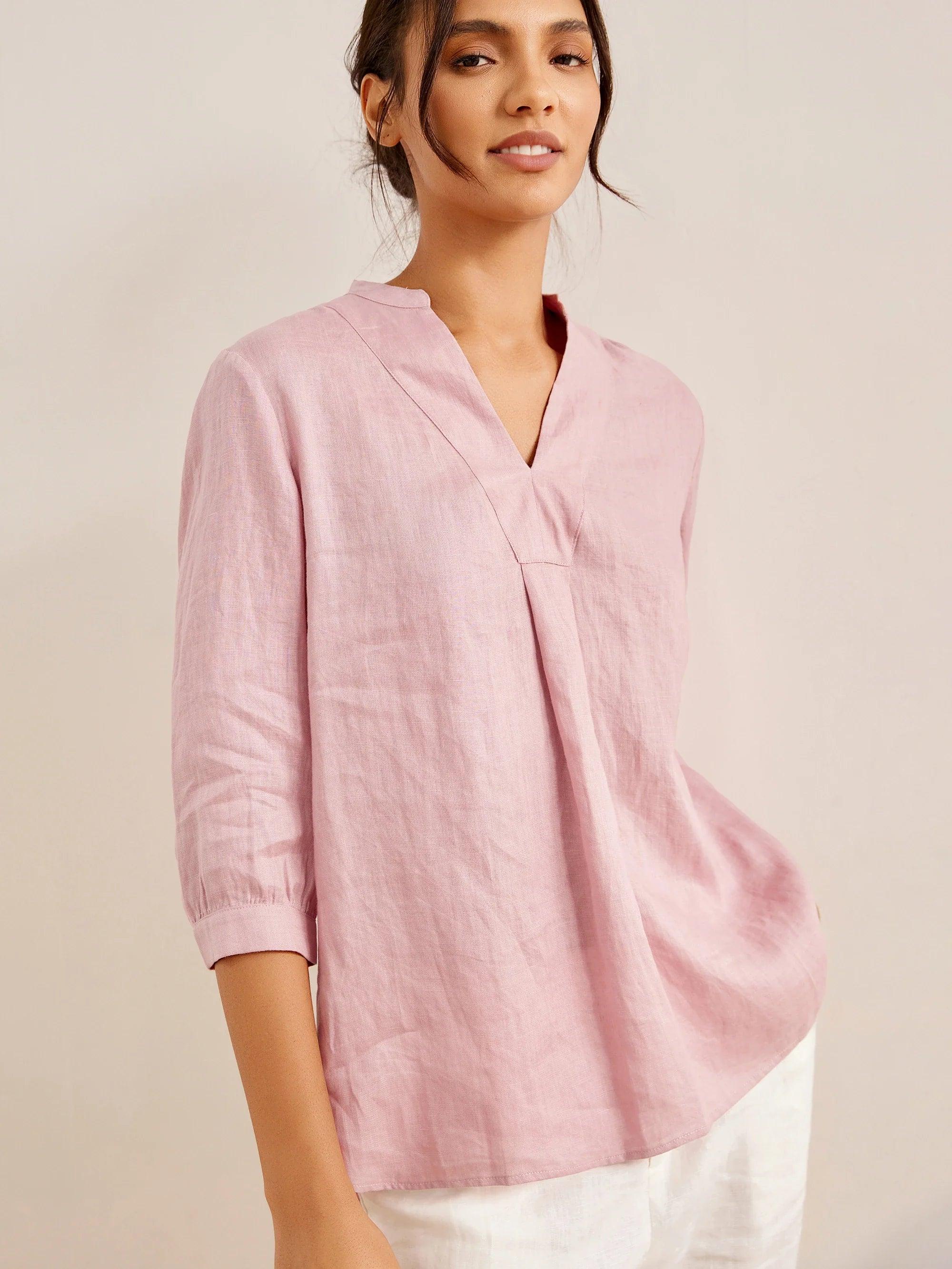 100% Linen Dress Shirt JOANNA - Image 7