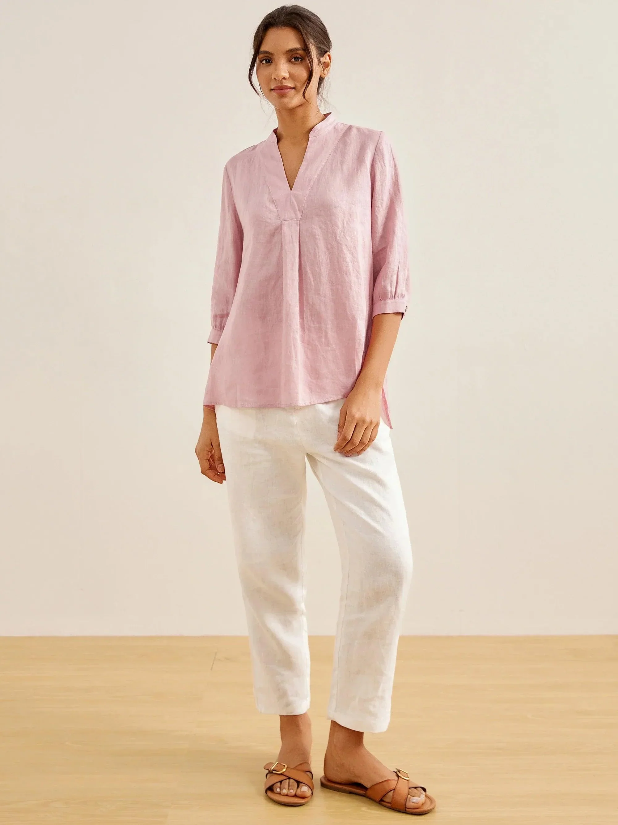 100% Linen Dress Shirt JOANNA - Image 8