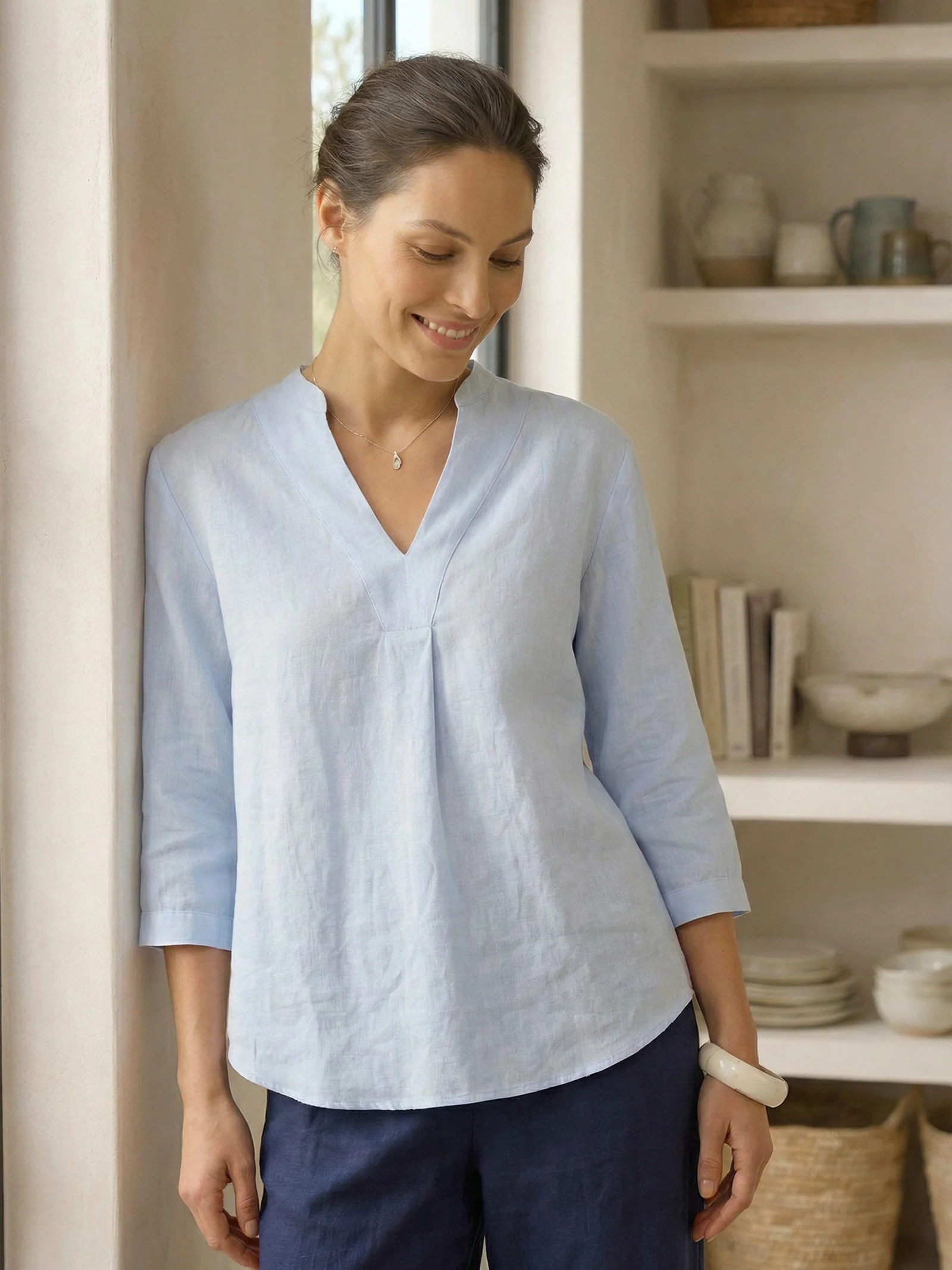 100% Linen Dress Shirt JOANNA - Image 12