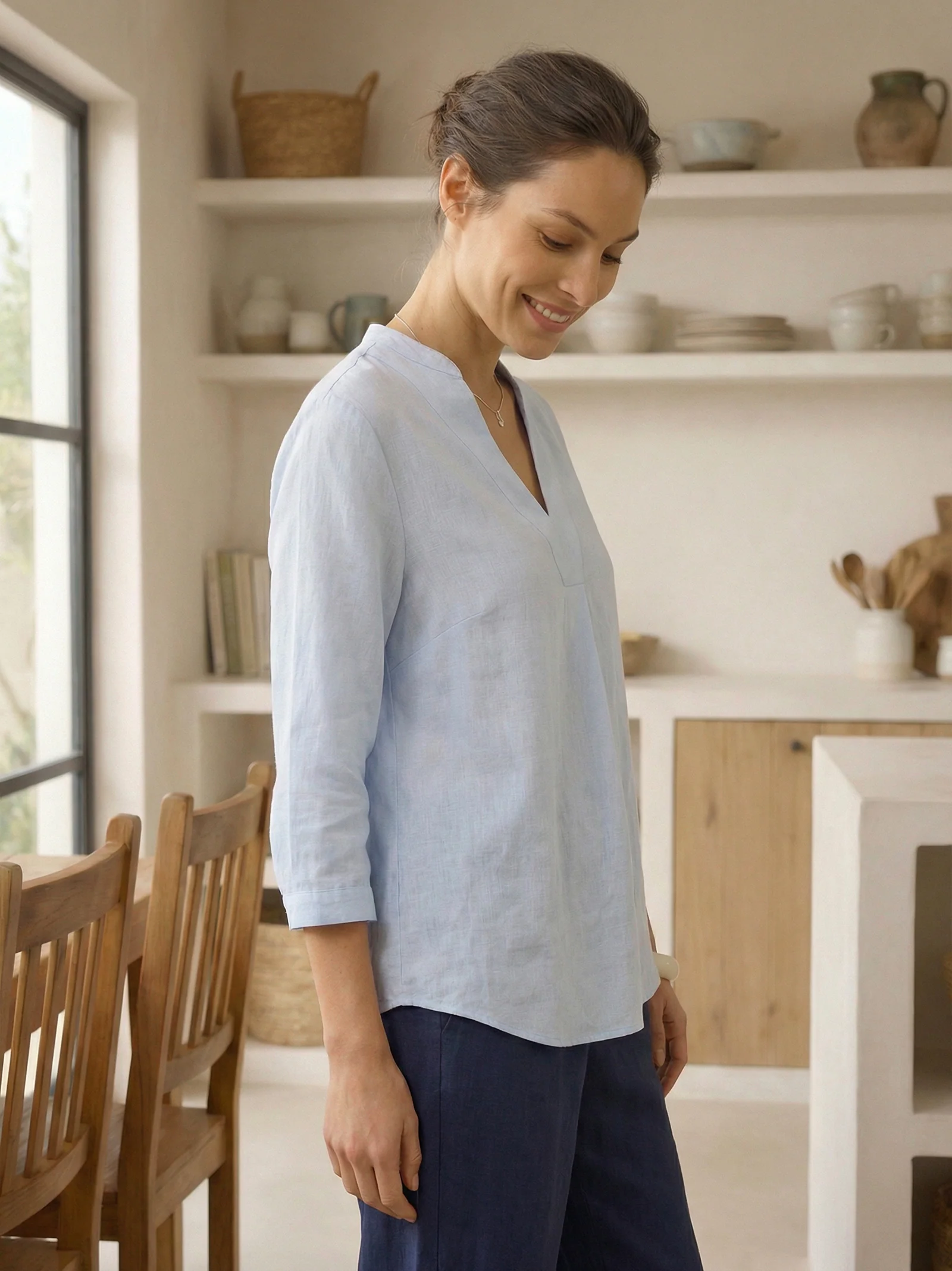100% Linen Dress Shirt JOANNA - Image 13