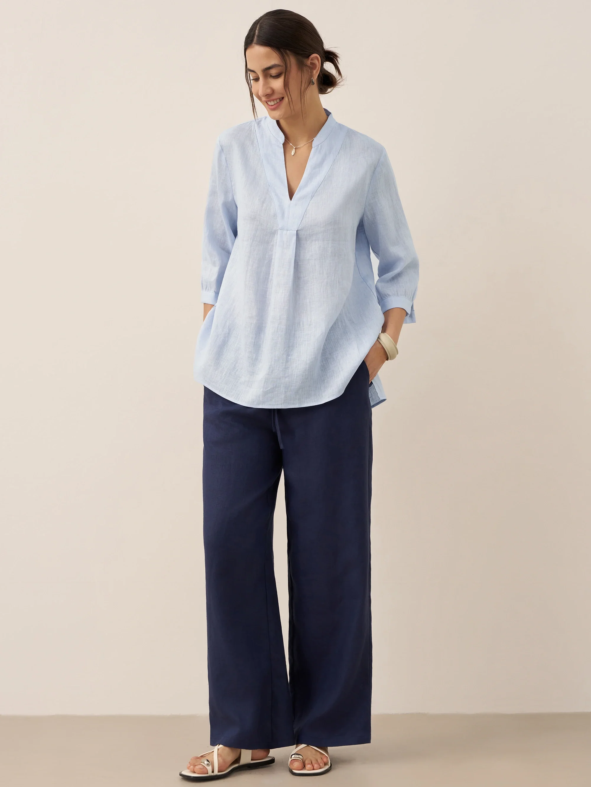 100% Linen Dress Shirt JOANNA - Image 17