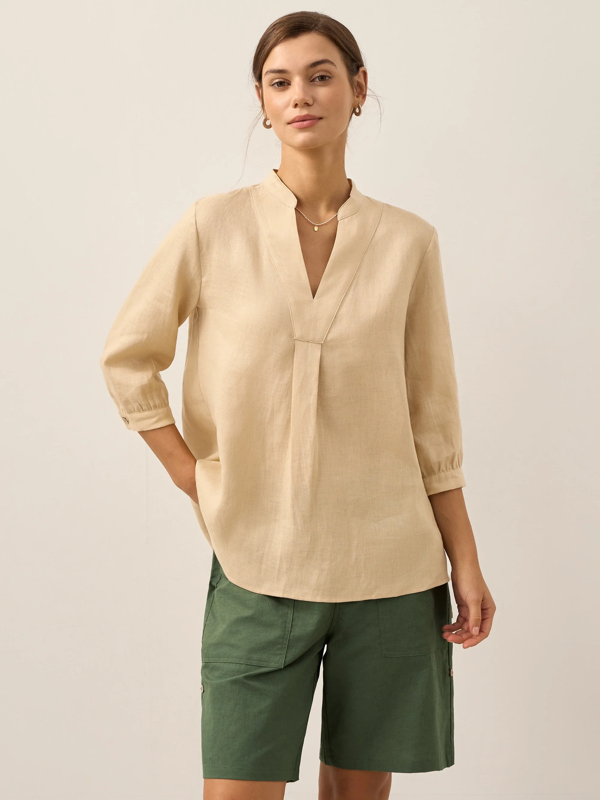 100% Linen Dress Shirt JOANNA - Image 21