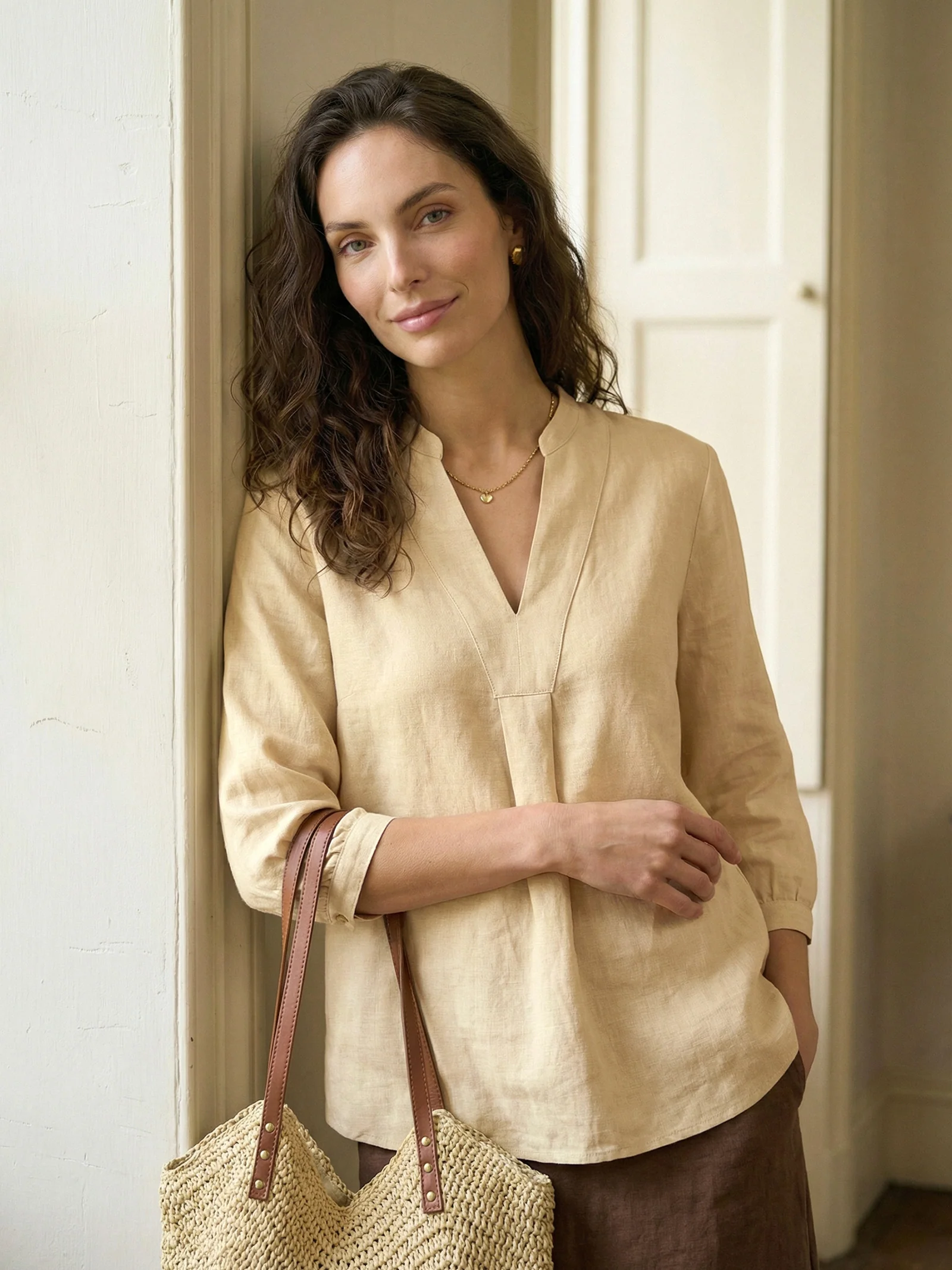 100% Linen Dress Shirt JOANNA - Image 22