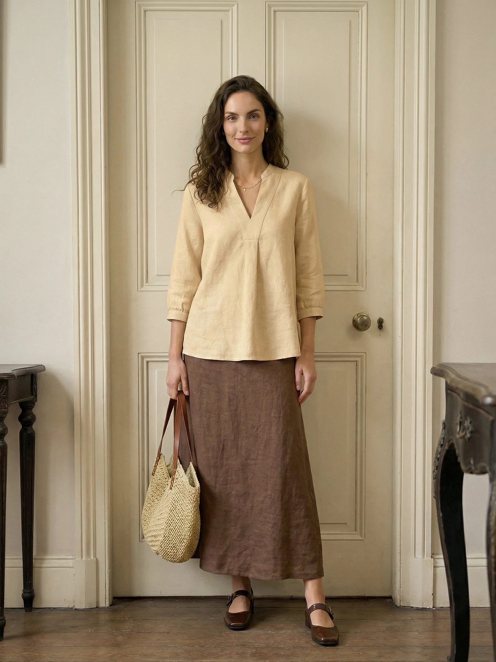 100% Linen Dress Shirt JOANNA - Image 23