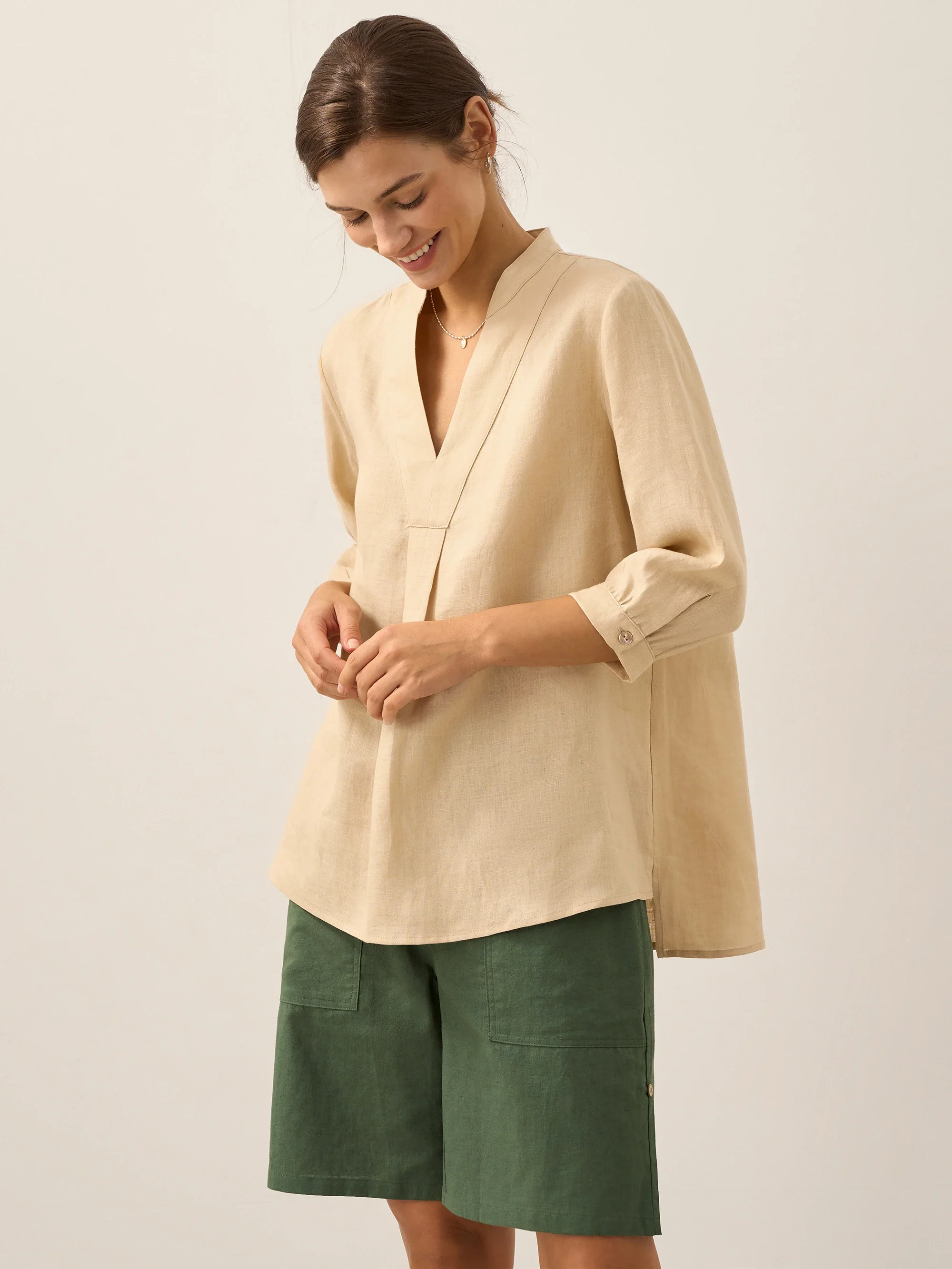 100% Linen Dress Shirt JOANNA - Image 24
