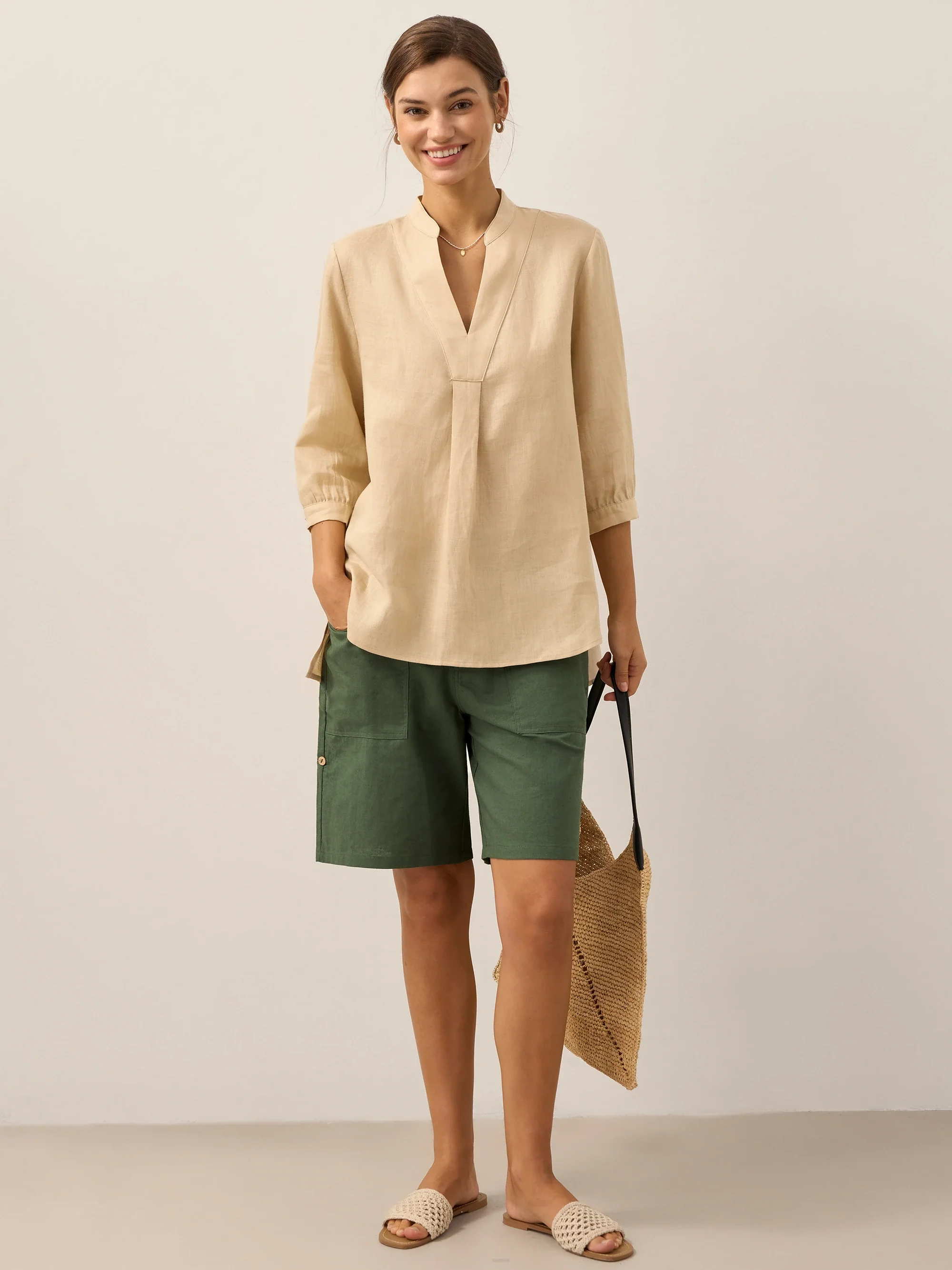 100% Linen Dress Shirt JOANNA - Image 27