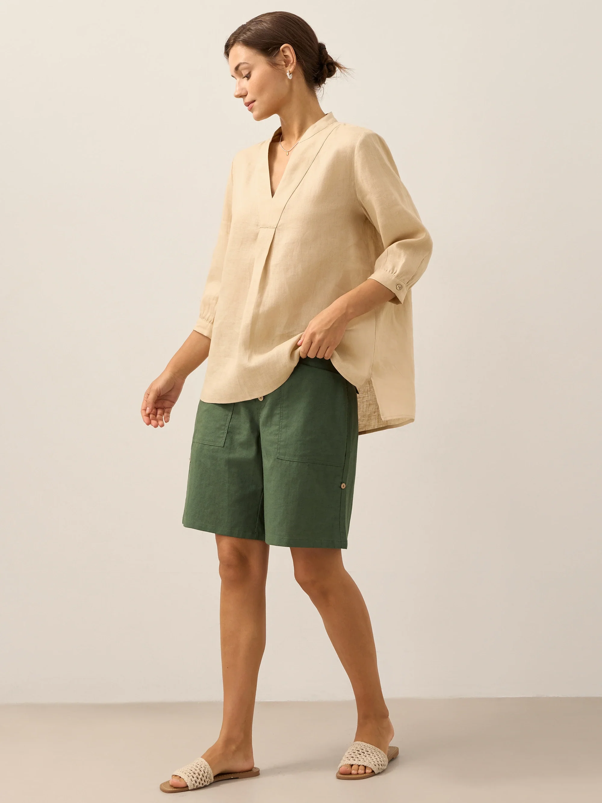 100% Linen Dress Shirt JOANNA - Image 28