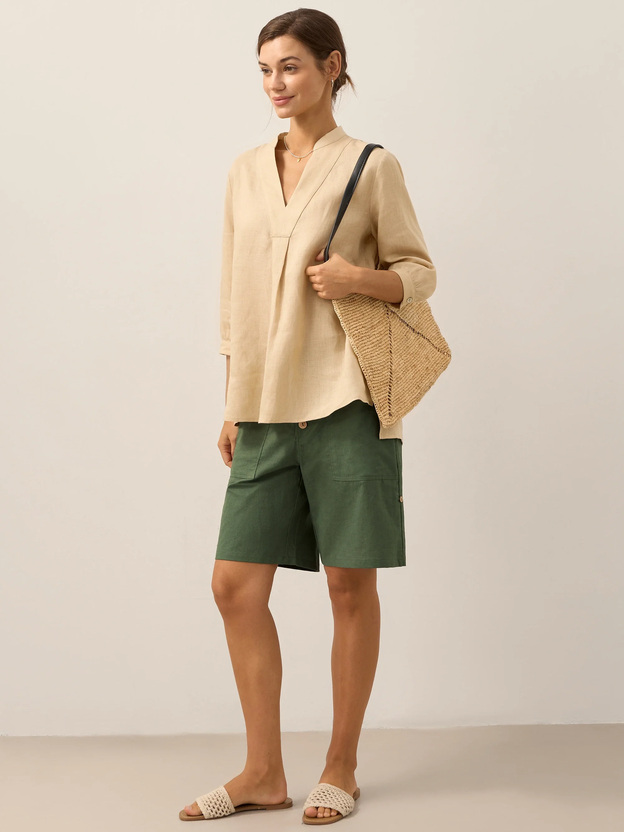 100% Linen Dress Shirt JOANNA - Image 29