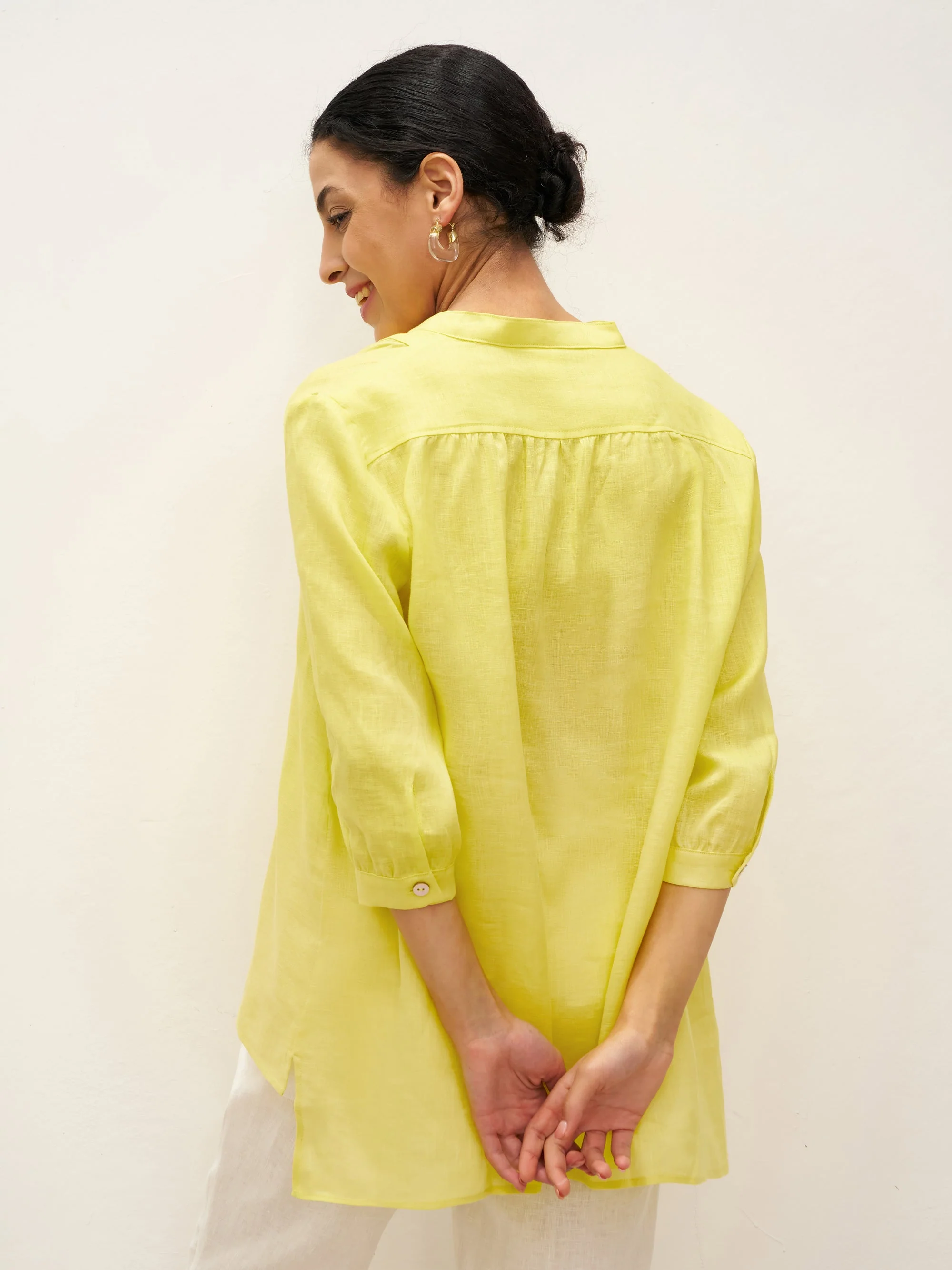 100% Linen Dress Shirt JOANNA - Image 49