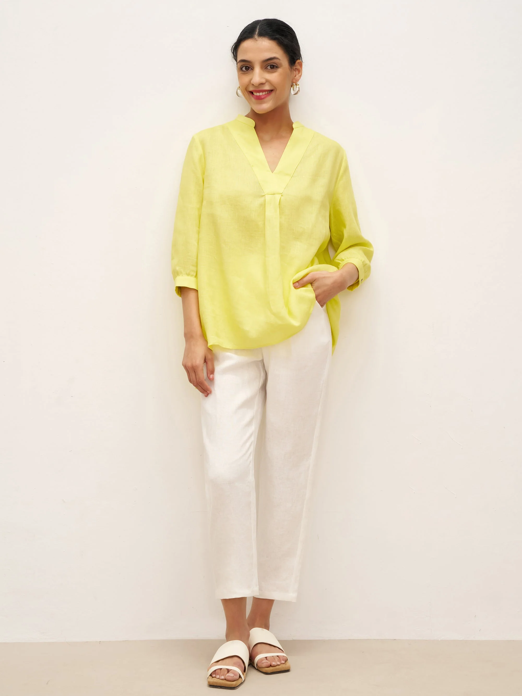 100% Linen Dress Shirt JOANNA - Image 51
