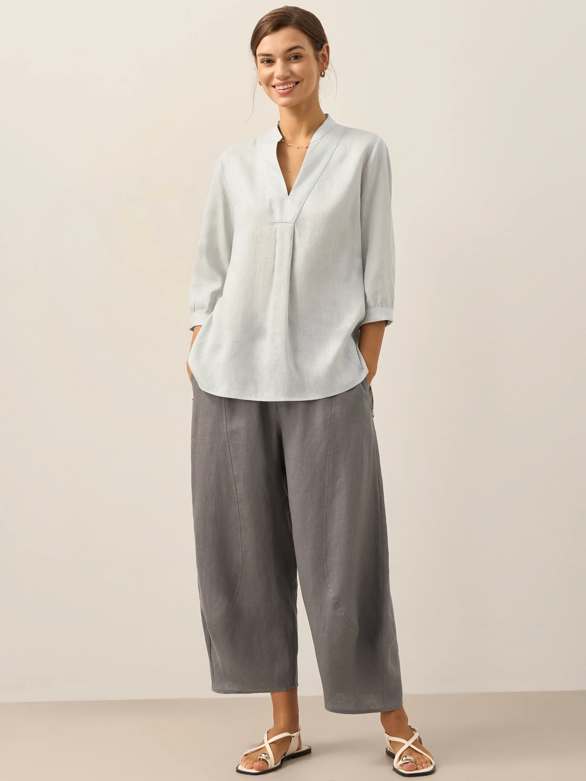 100% Linen Dress Shirt JOANNA - Image 40
