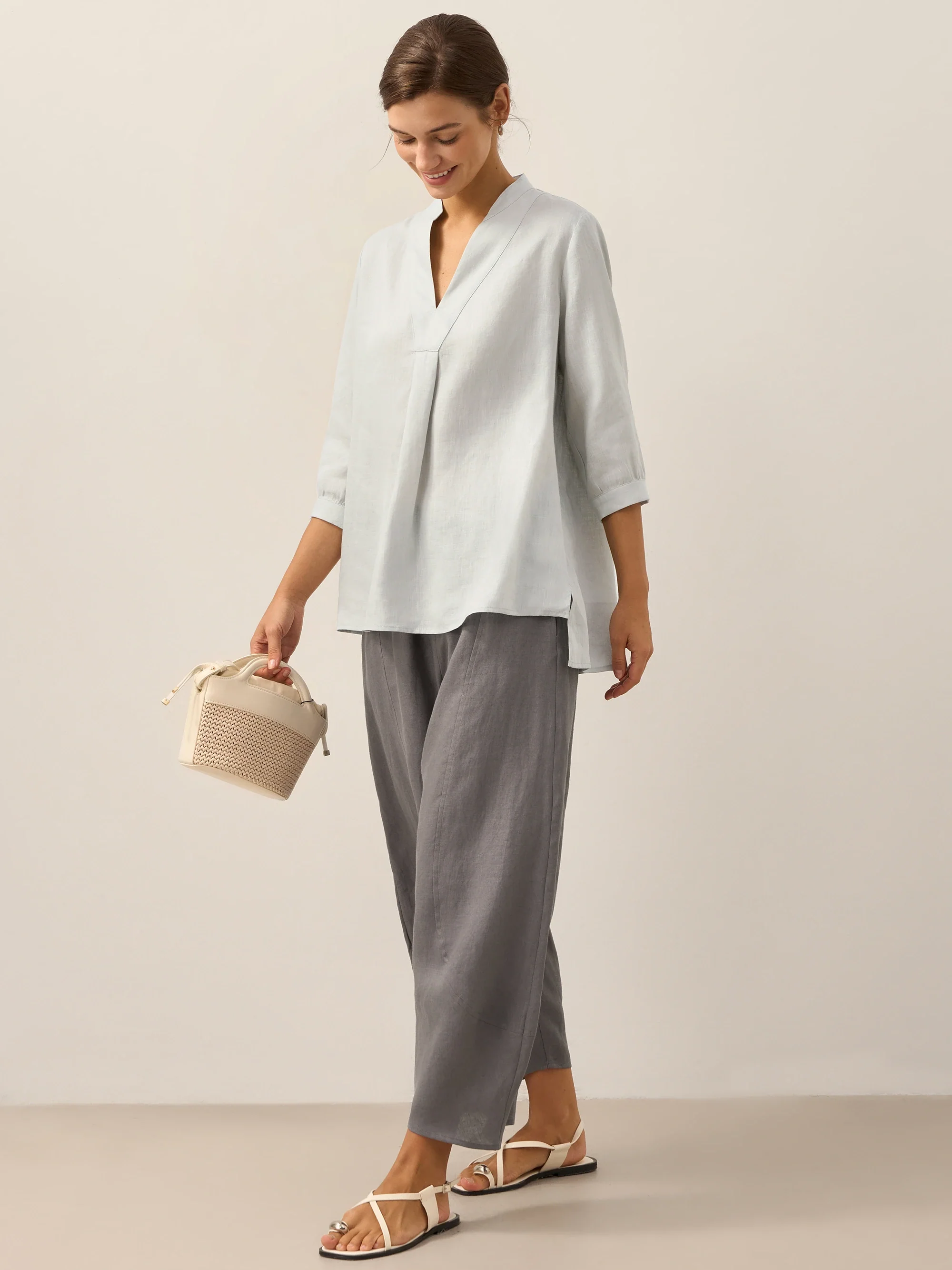 100% Linen Dress Shirt JOANNA - Image 41