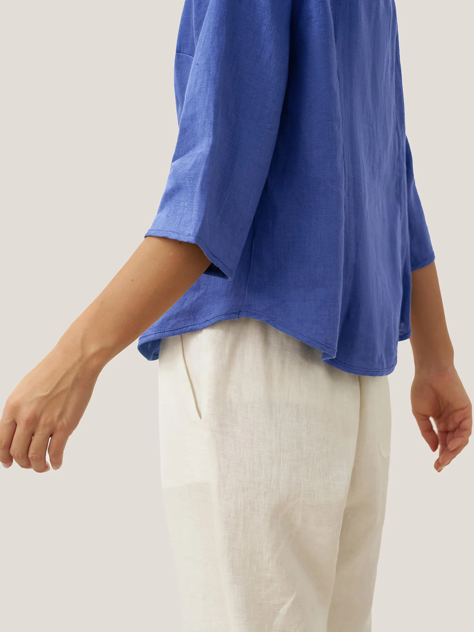 100% Linen Hand Button Fitted Jacket AMELIA - Image 28