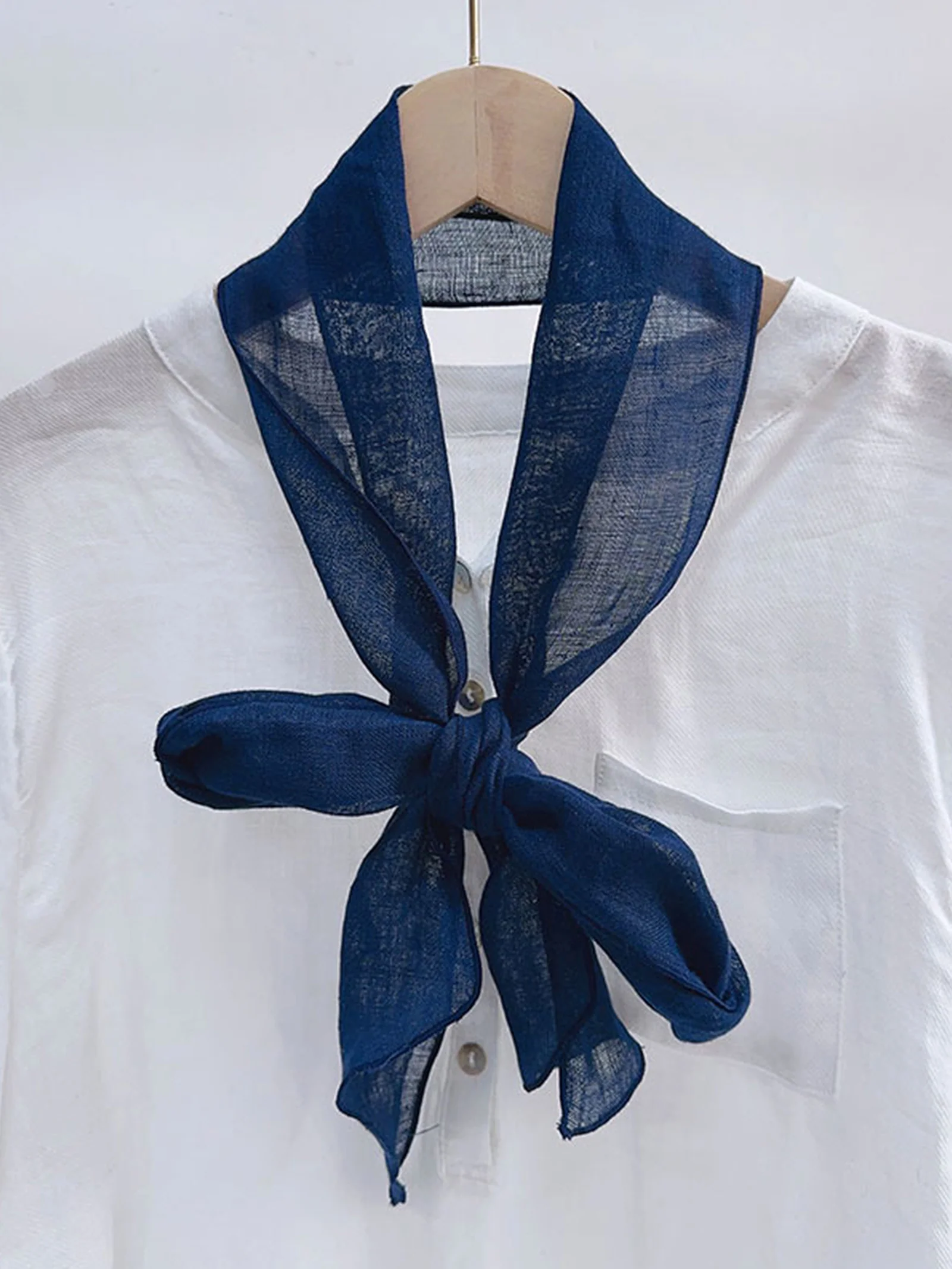 100% Linen Hand-Tie-Dyed Scarf - Image 5
