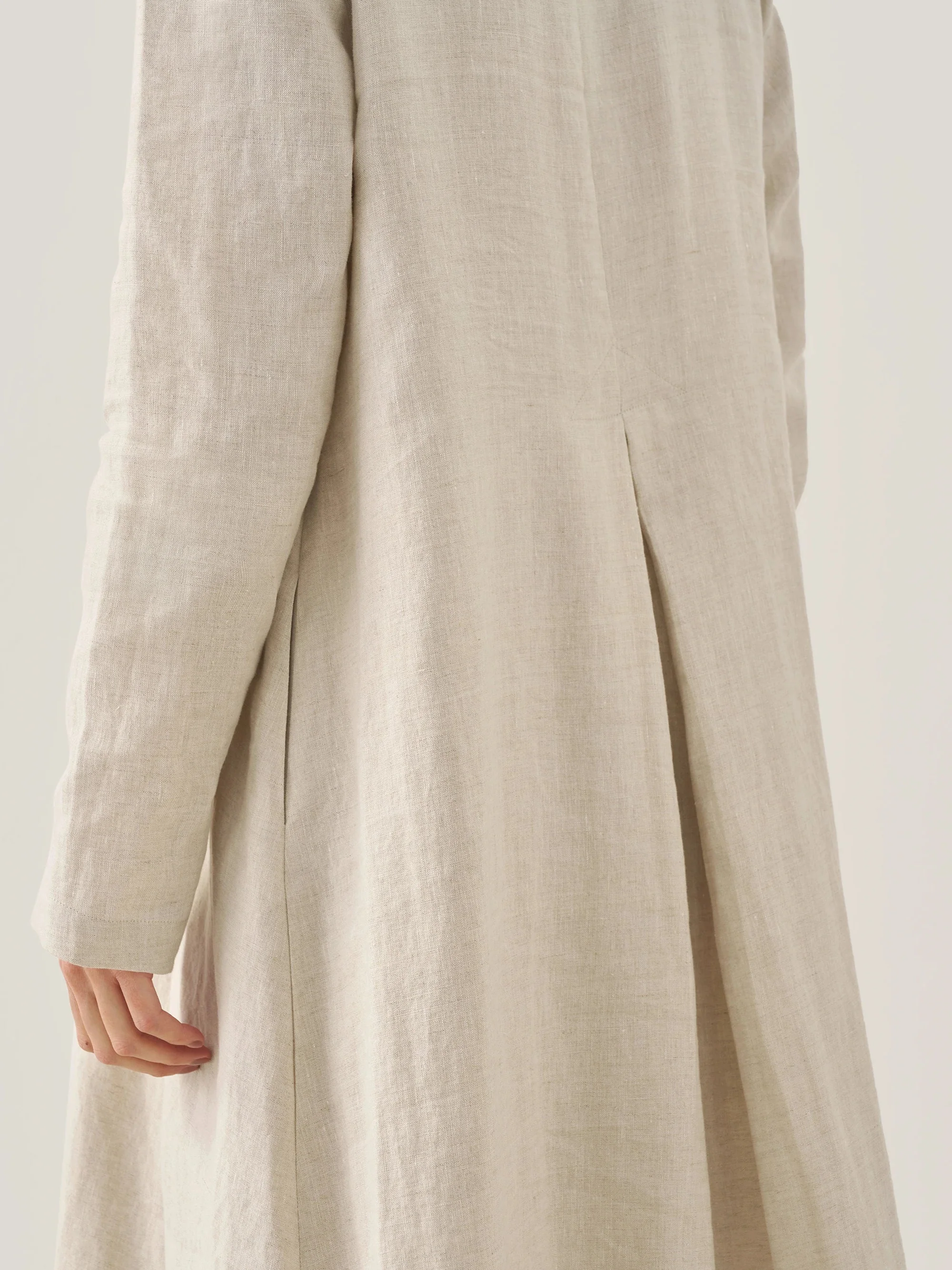 100% Linen Hooded Pullover Maxi Dress REBECCA - Image 10