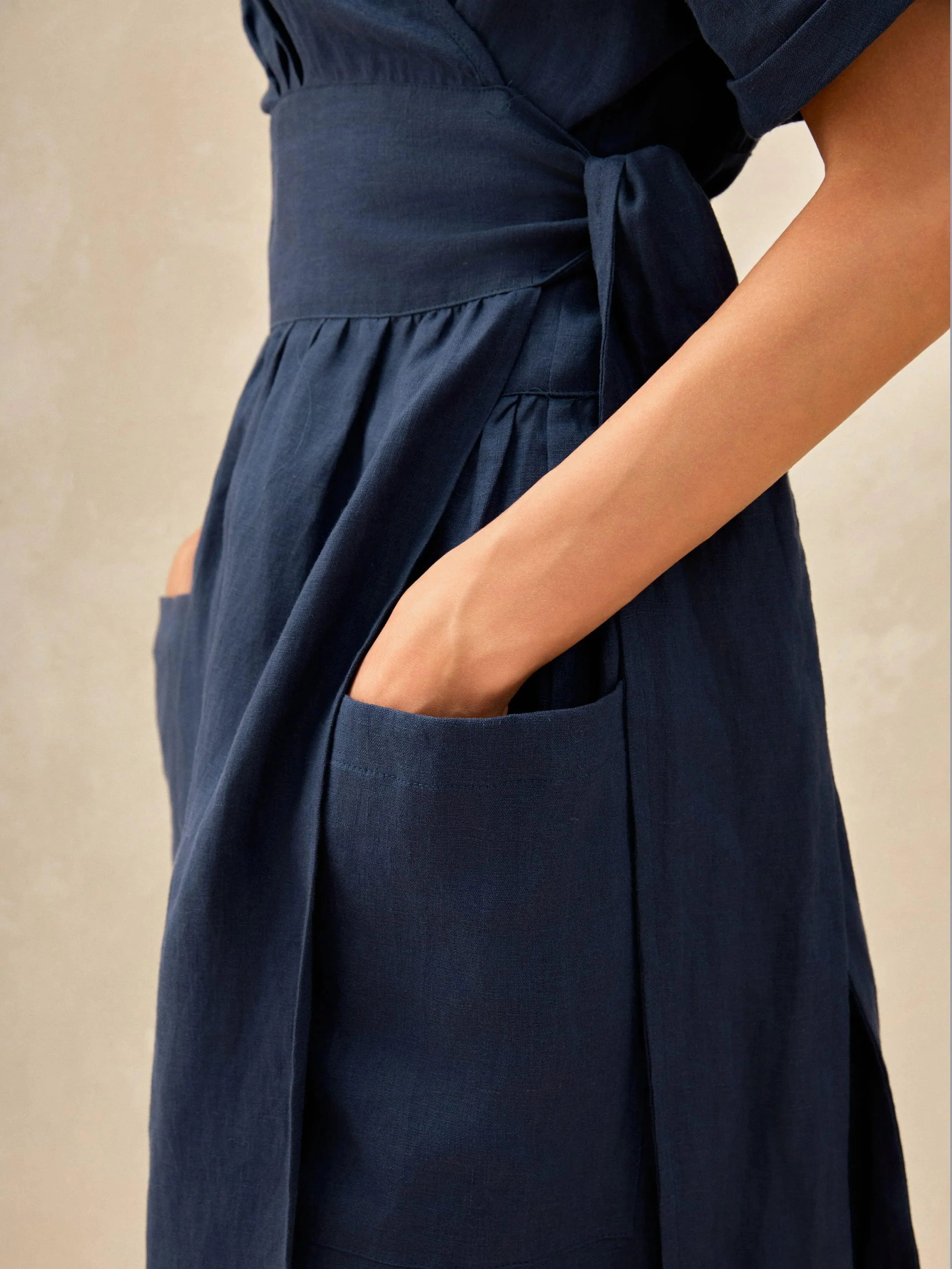 100% Linen Kimono Dress CELESTE - Image 7