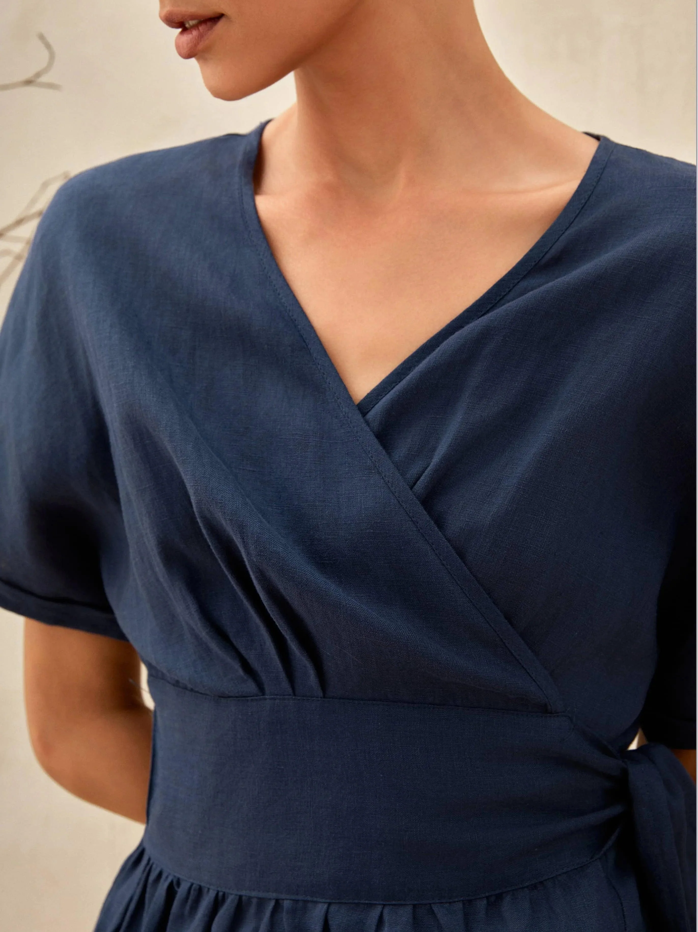 100% Linen Kimono Dress CELESTE - Image 8