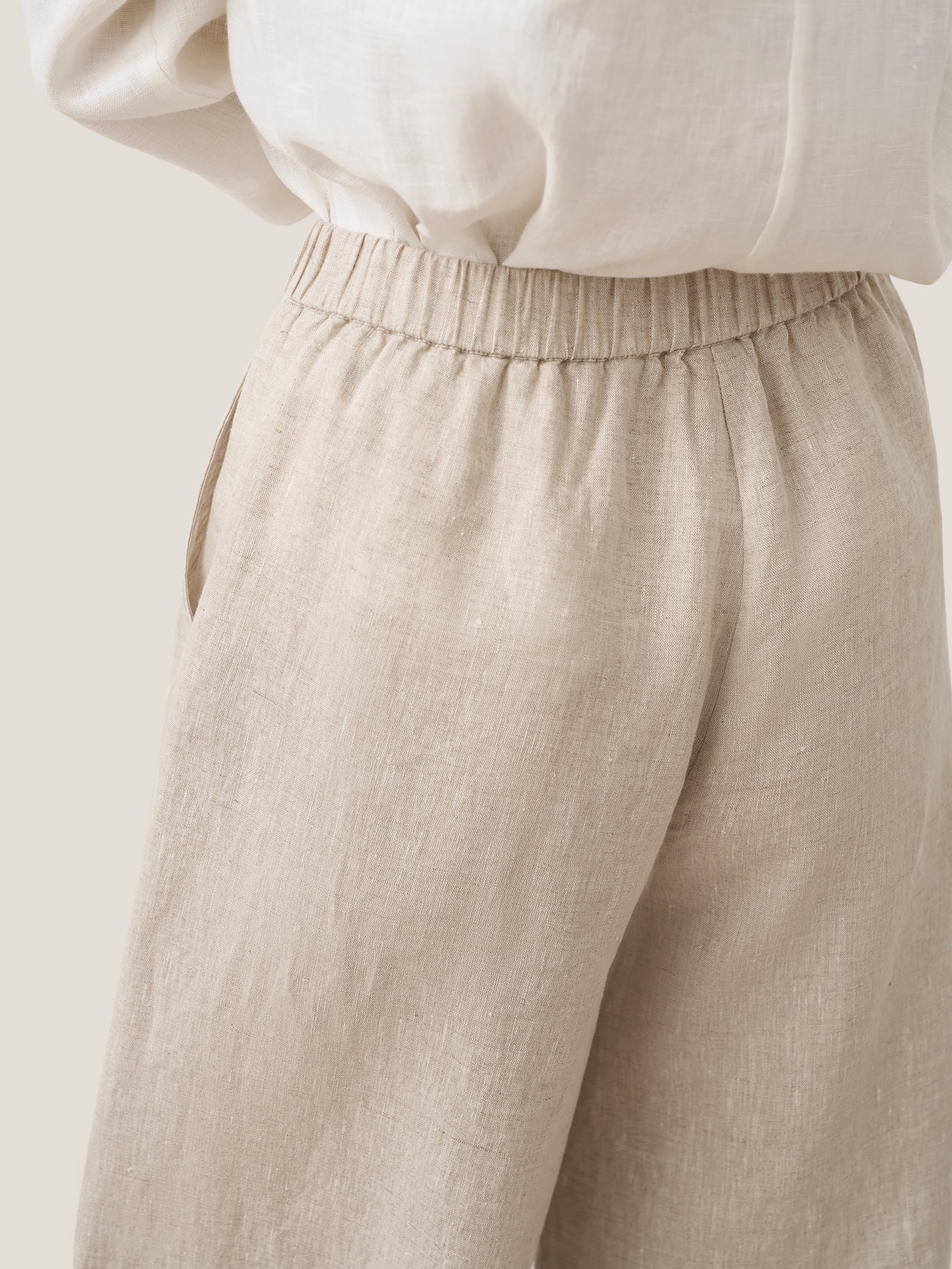 100% Linen Pocket Wide Leg Pants THALIA - Image 7