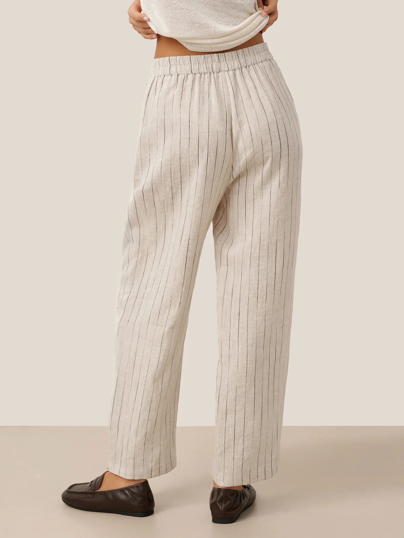 100% Linen Sketch Stripe Suit Set ELOISE - Image 13