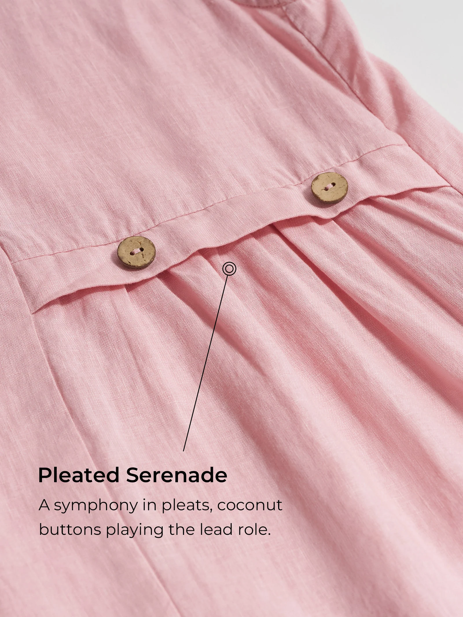 100% Linen Sleeveless Accordion Pleat Midi Dress TINA - Image 6