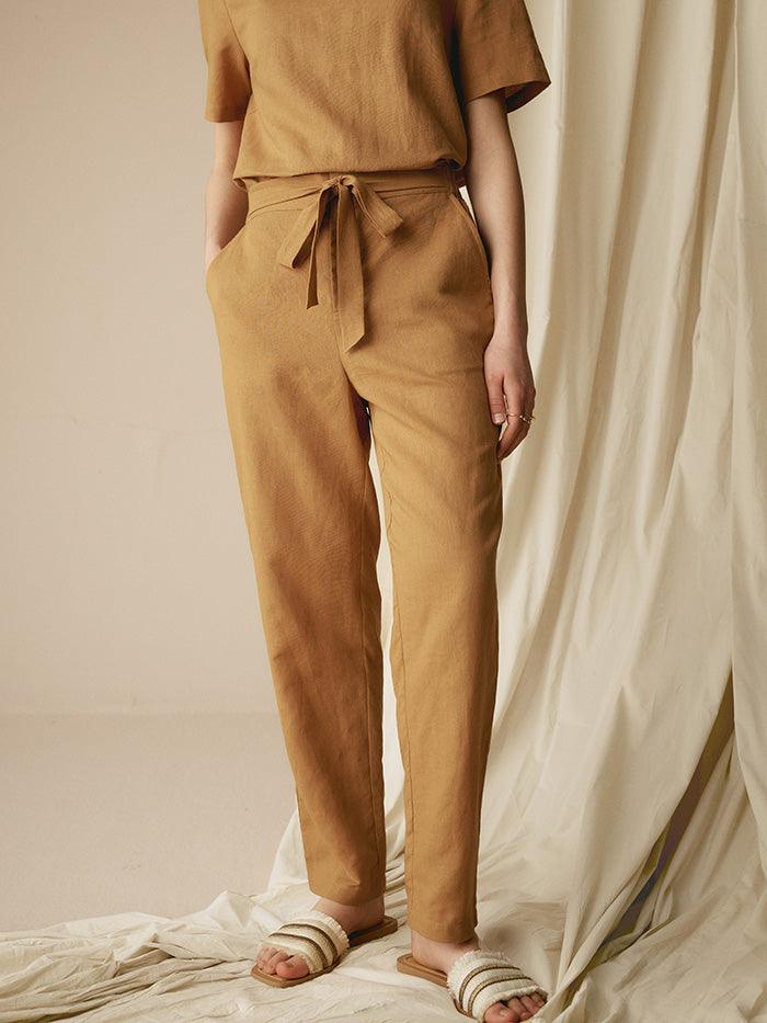 100% Linen Two-Piece Casual Linen Tracksuit COLLEEN - Image 6